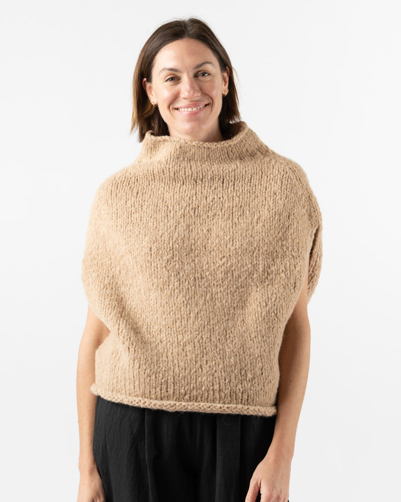 Lauren Manoogian Handknit Shoulder Shell in Camel