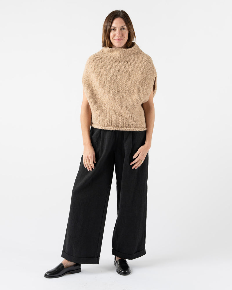 Lauren Manoogian Handknit Shoulder Shell in Camel