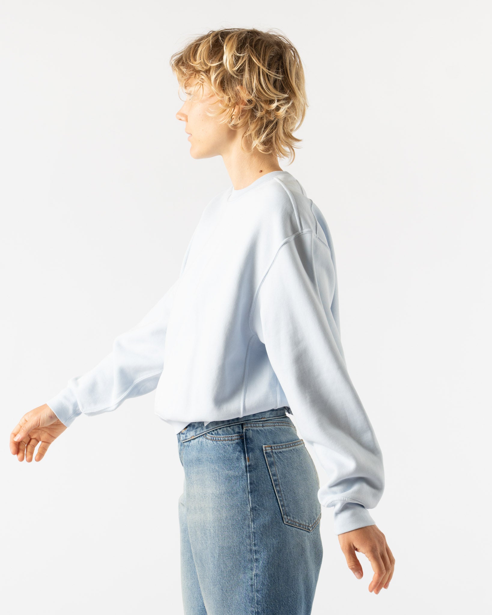 Lady White Co. Mini Crewneck in Pale Blue