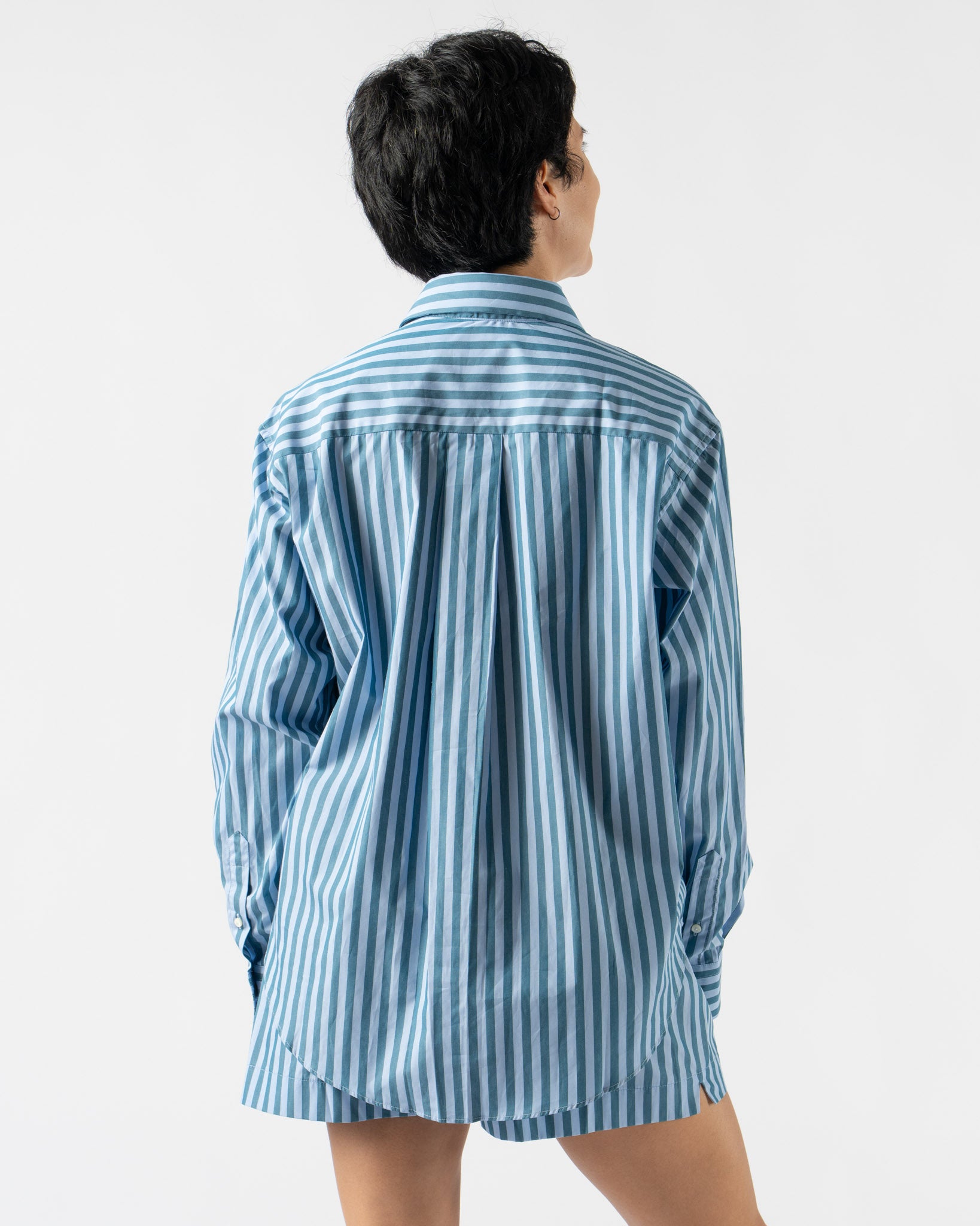 Comme Si La Shirt Classica in Lagoon Stripe