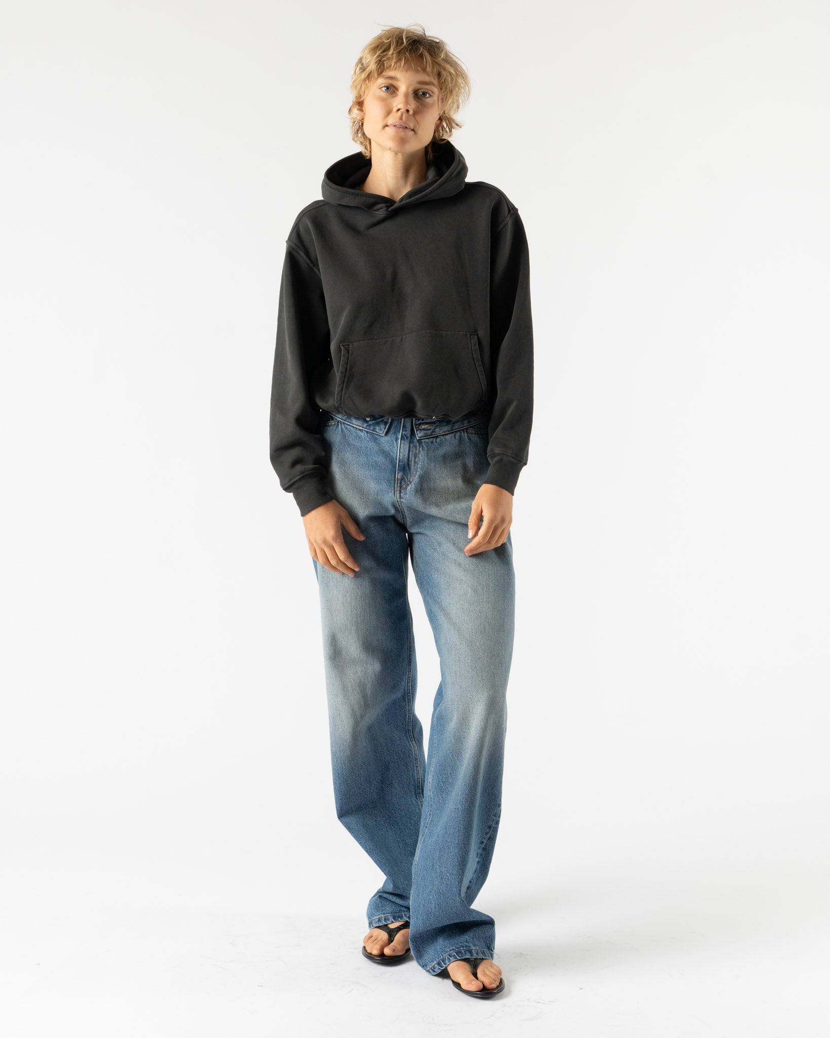 Lady White Co. Mini Hoodie in Pigment Charcoal
