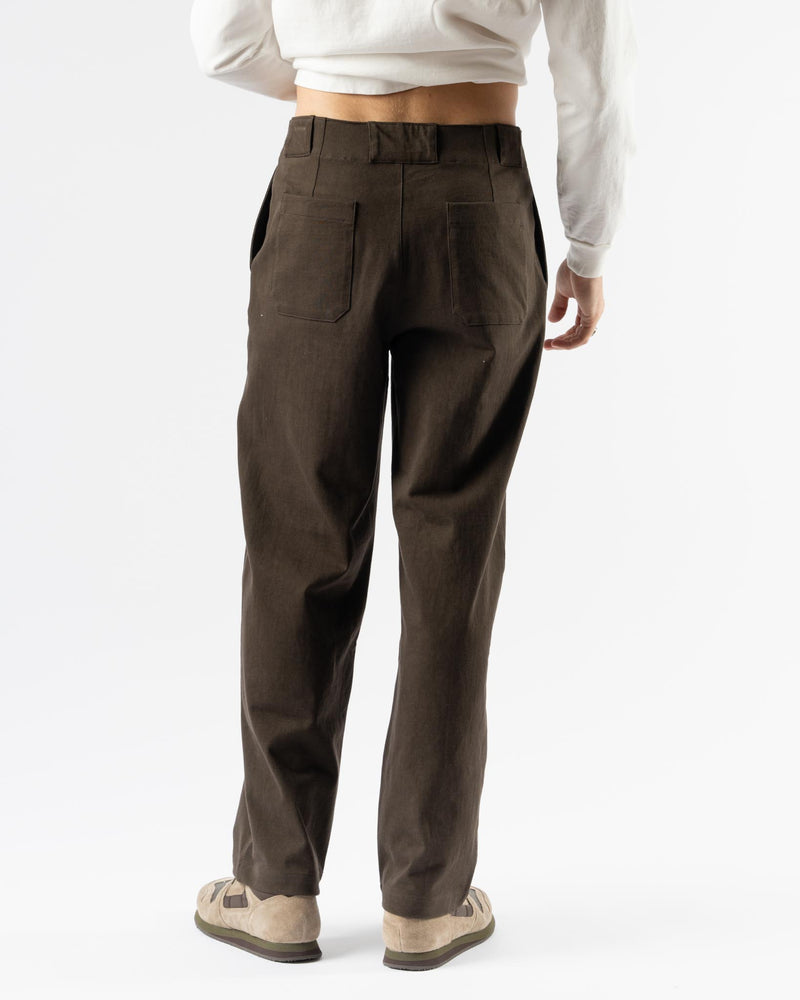 Lady White Co. Jersey Trouser in Black Olive