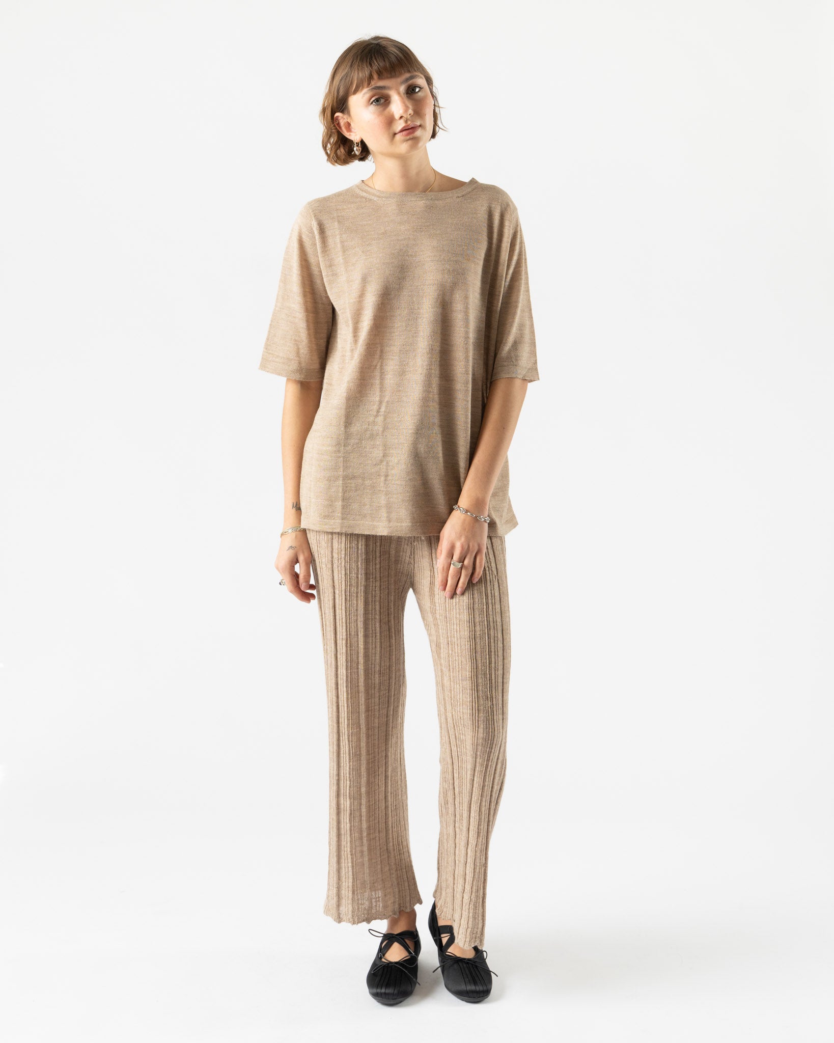 Lauren Manoogian Plisse Pants in Oak