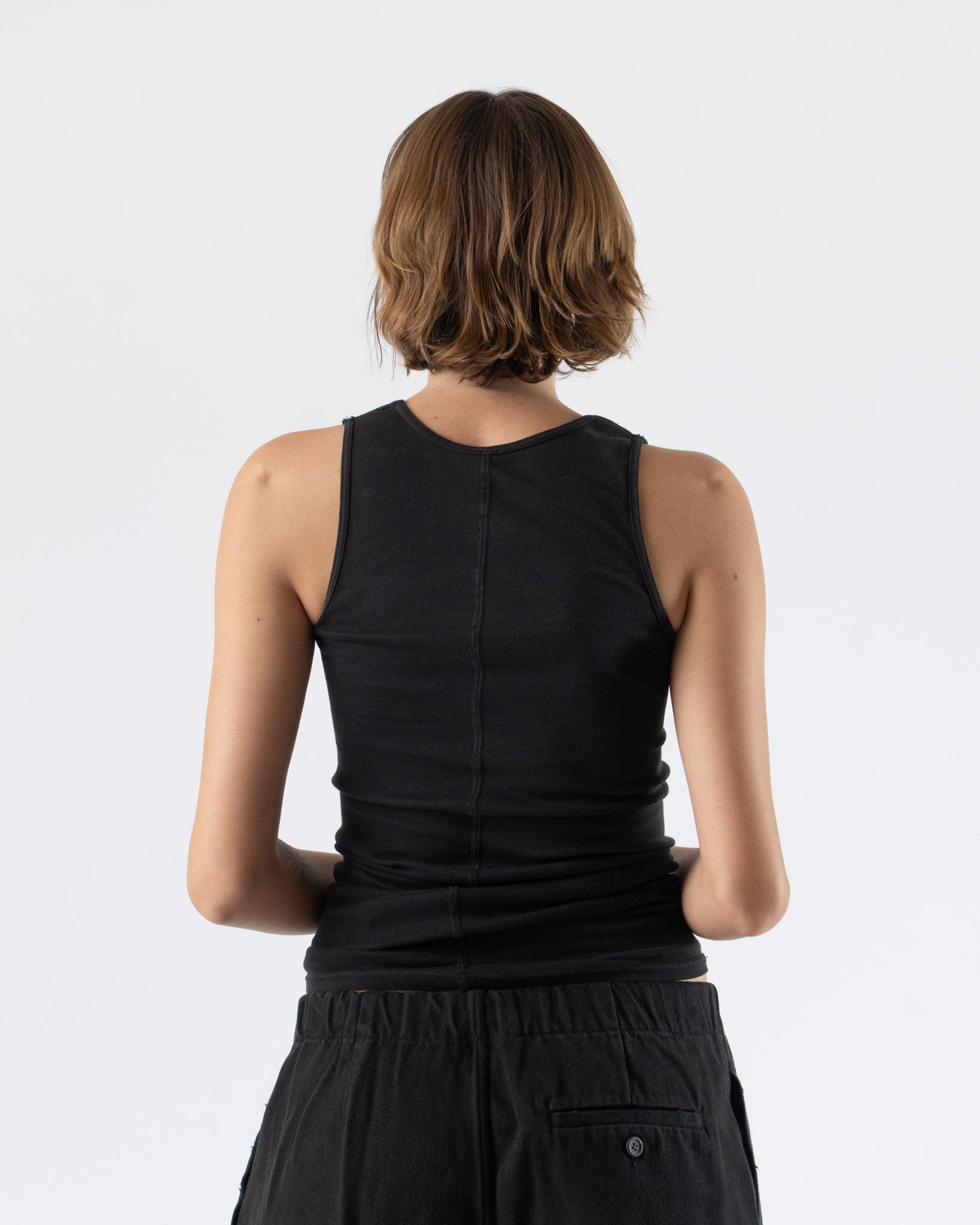 Lauren Manoogian Rib Tank in Black