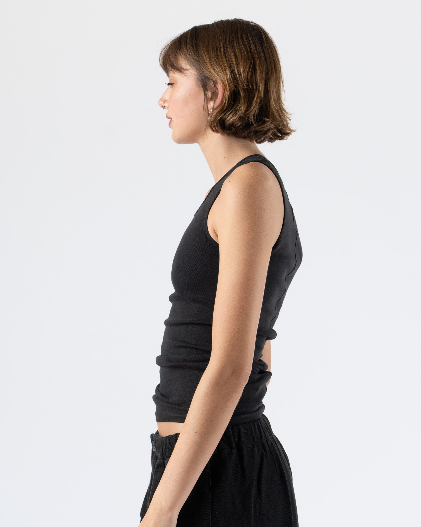 Lauren Manoogian Rib Tank in Black