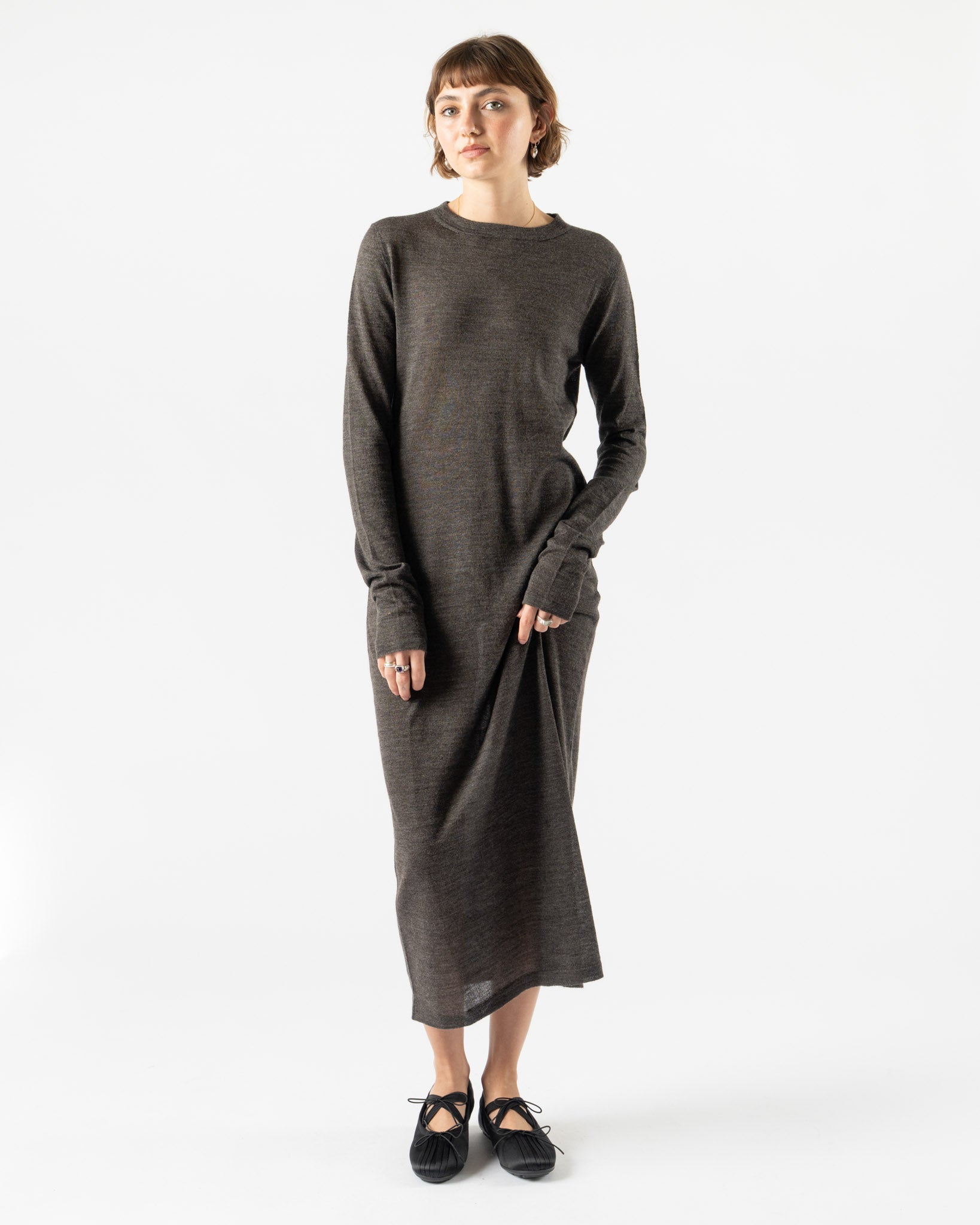Lauren Manoogian Super Fine Dress in Blackened