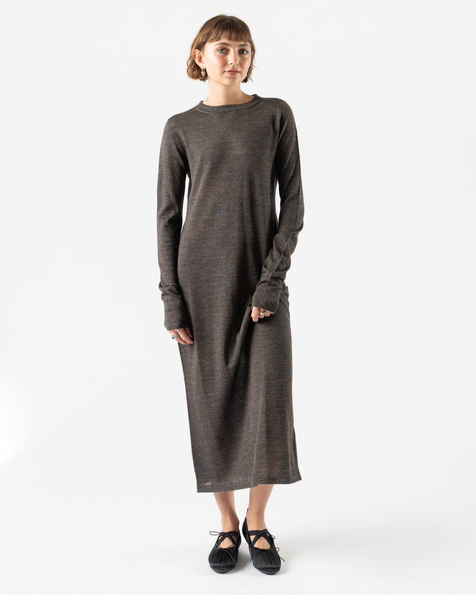 Lauren Manoogian Super Fine Dress in Blackened