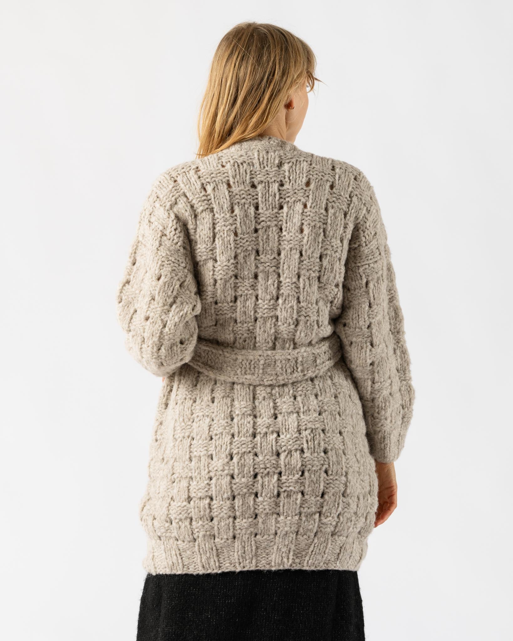 Lauren Manoogian Handknit Interlace Coat in Pebble