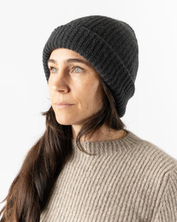 Lauren Manoogian Soft Rib Beanie in Ink