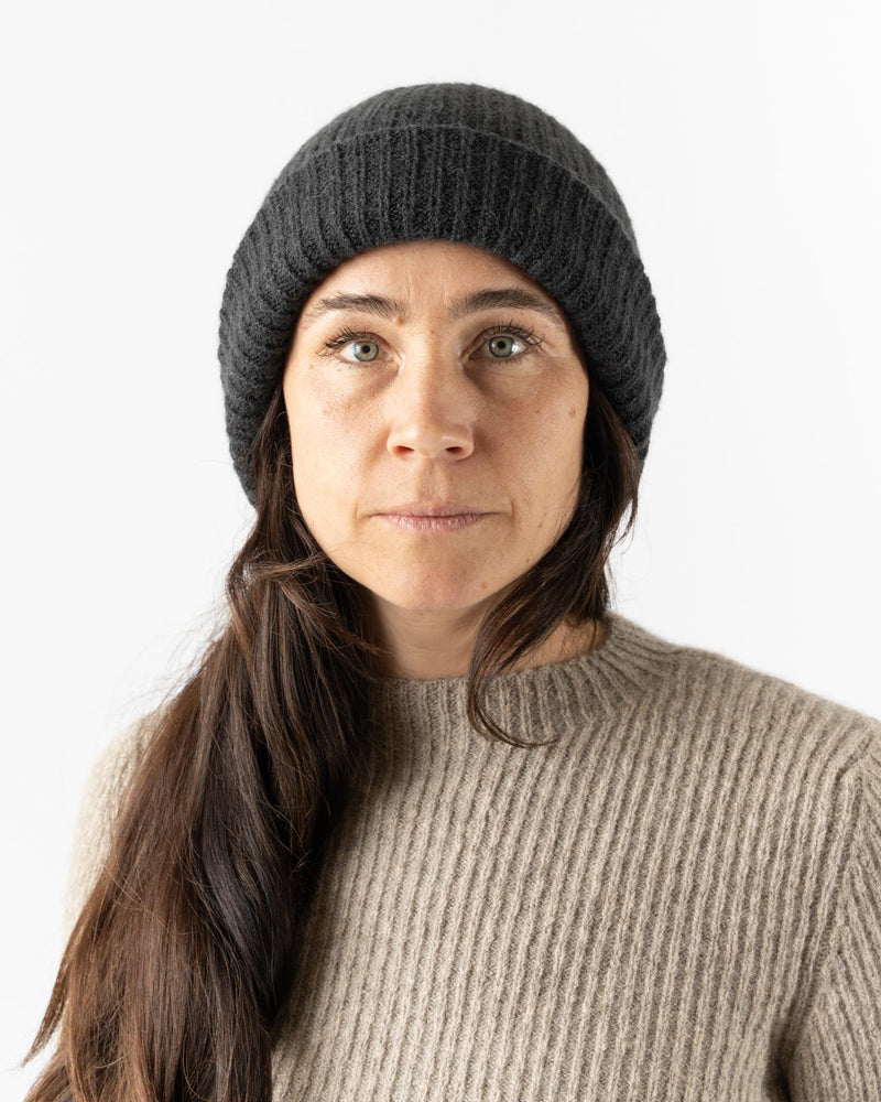 Lauren Manoogian Soft Rib Beanie in Ink