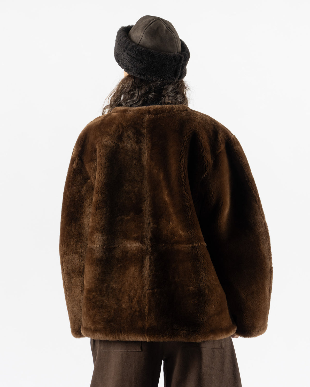 Cawley Leather Back Straight Hair Sheepskin Mila Coat
