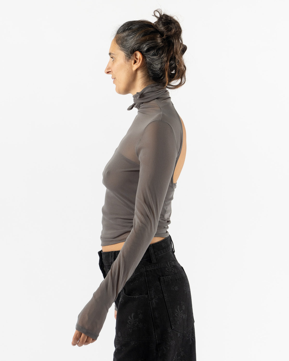 Lemaire Ballerina Foulard Top in Steel