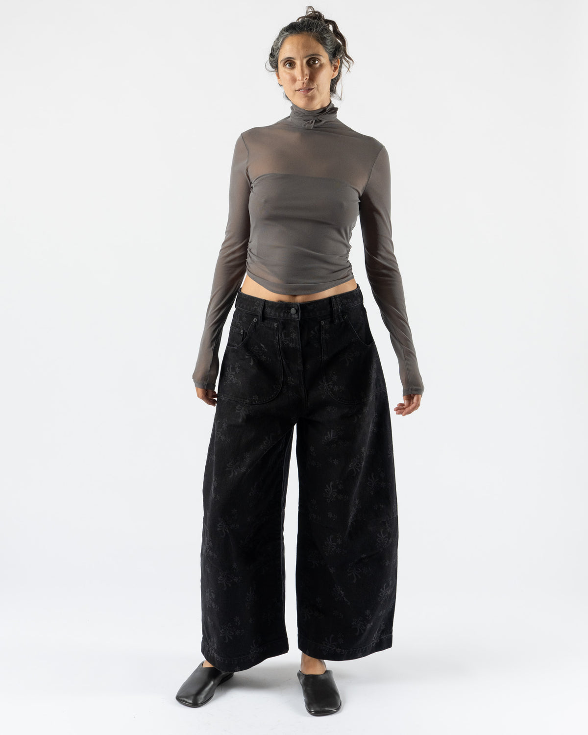 Lemaire Ballerina Foulard Top in Steel