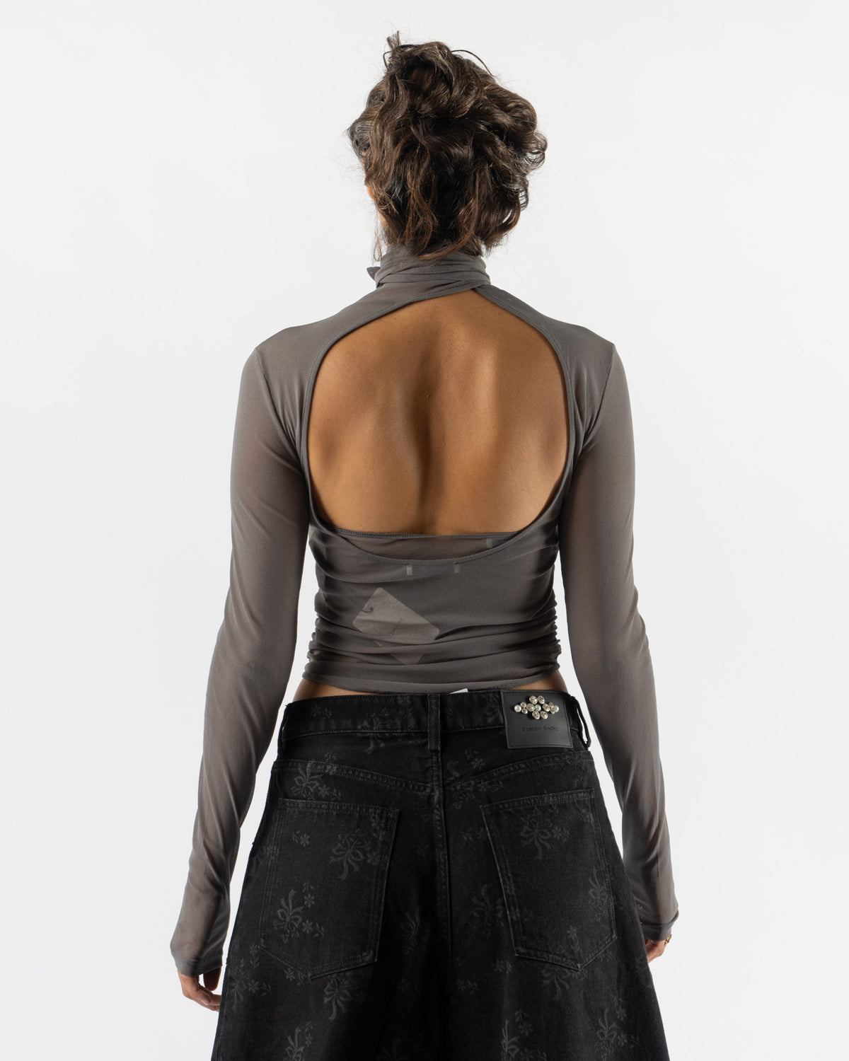 Lemaire Ballerina Foulard Top in Steel
