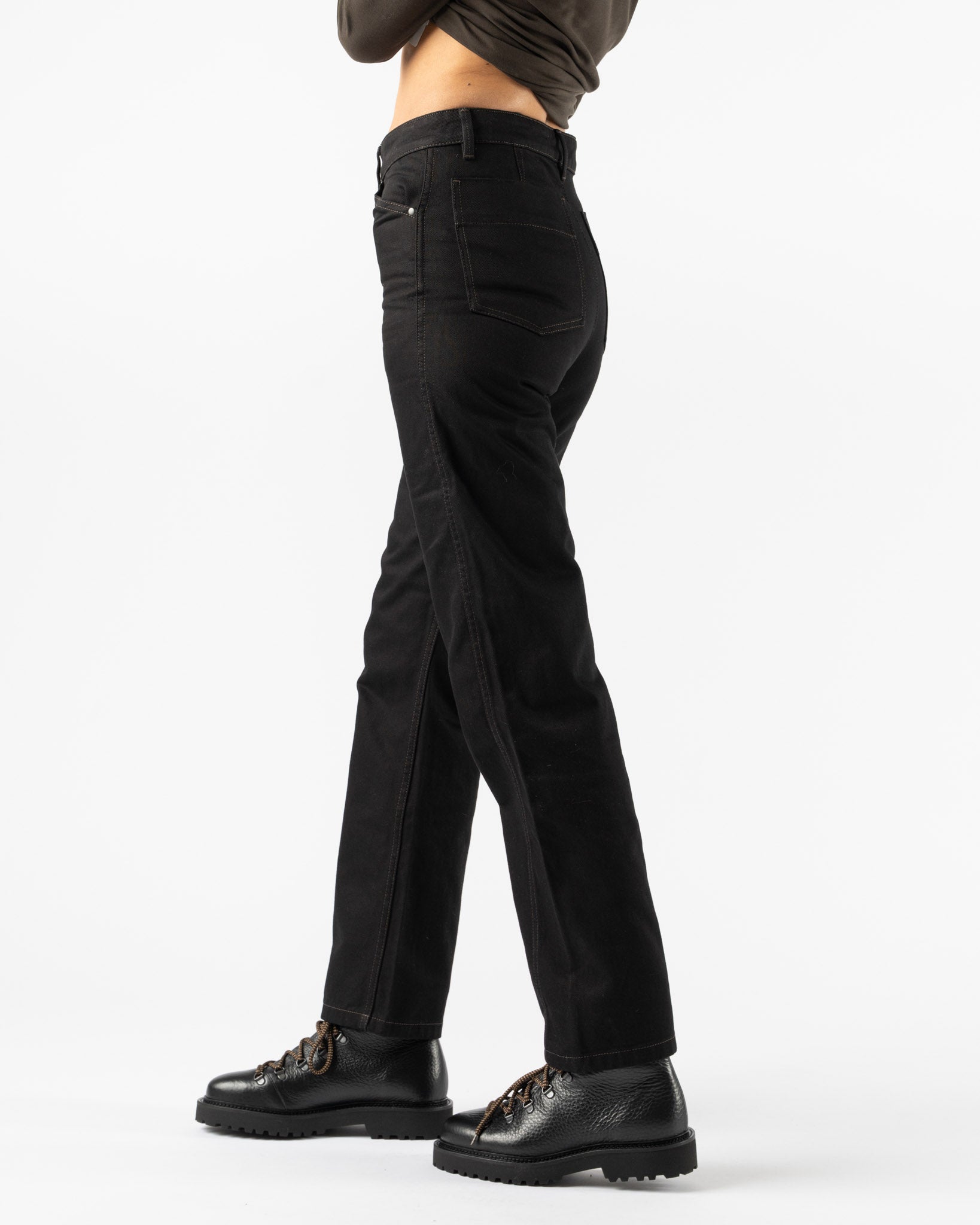 Lemaire Five Pockets Twisted Pant in Black