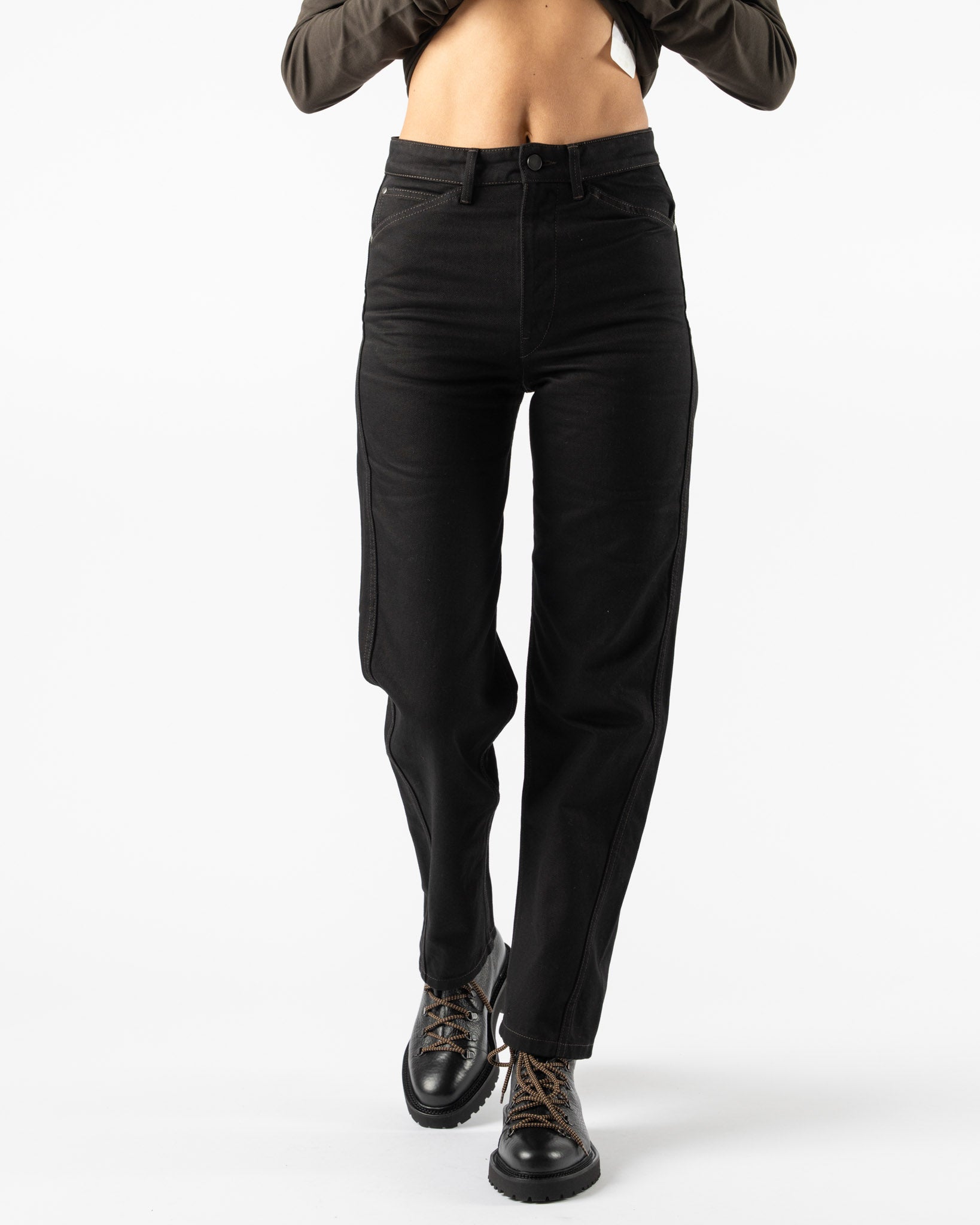 Lemaire Five Pockets Twisted Pant in Black