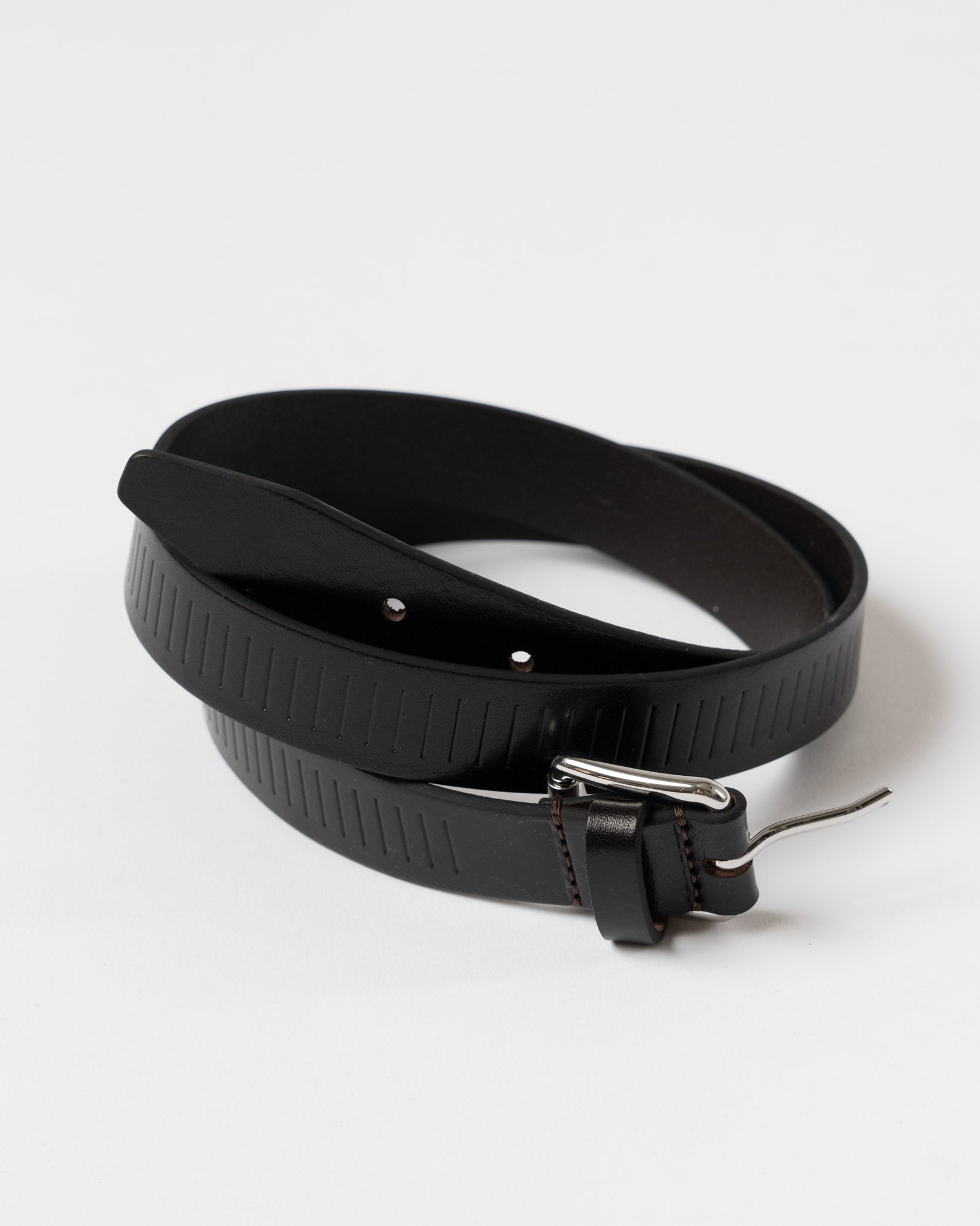 Lemaire Rail Belt 25 in Dark Brown
