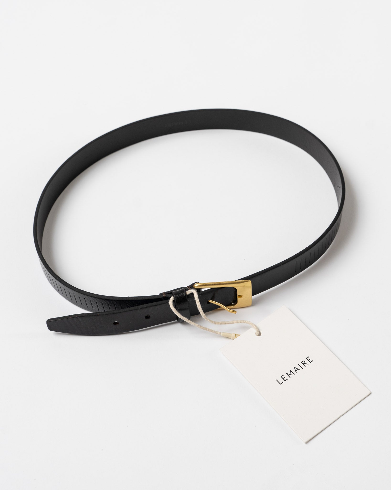 Lemaire Rail Belt 25 in Dark Brown