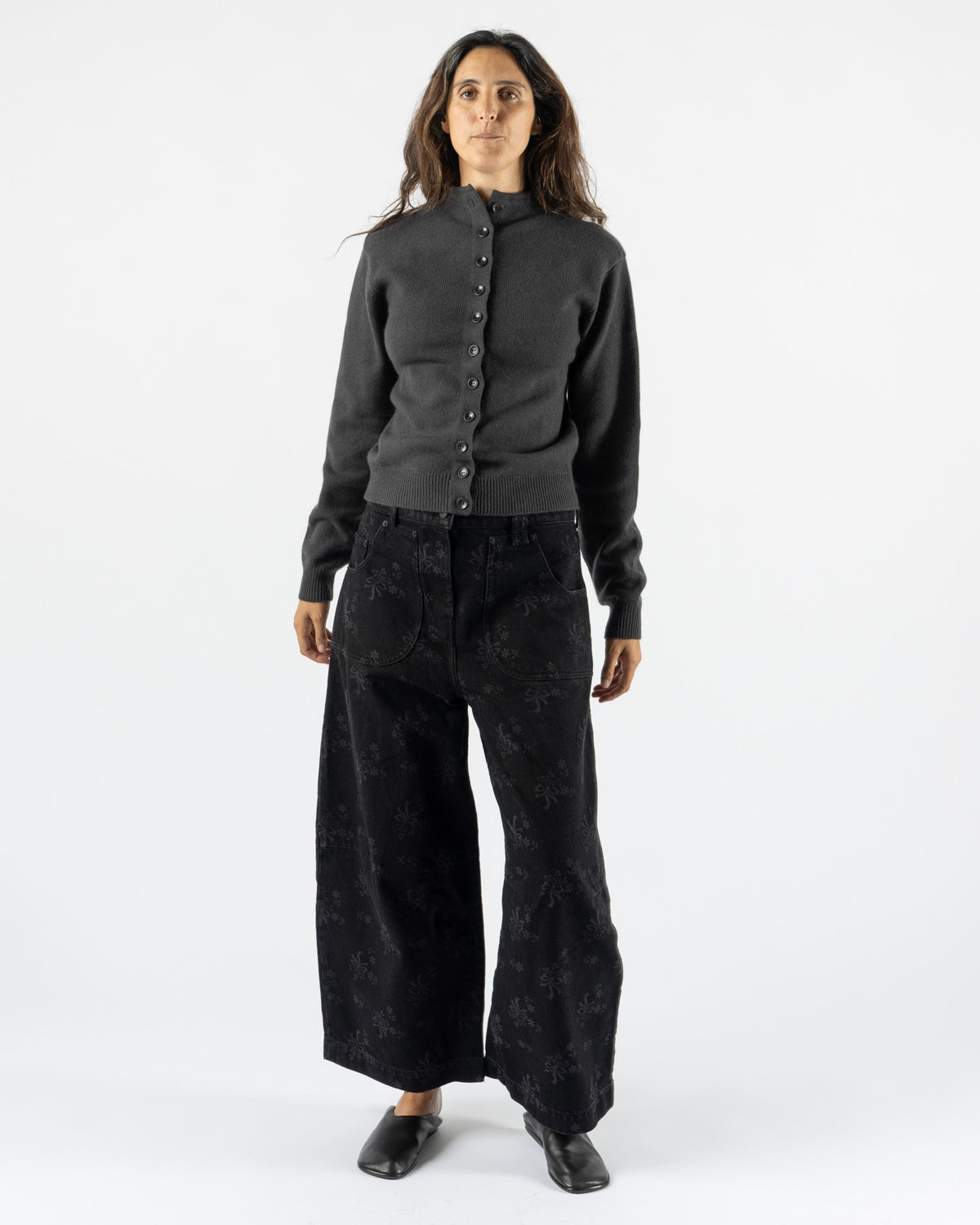 Lemaire Reversible Buttoned Sweat in Stone
