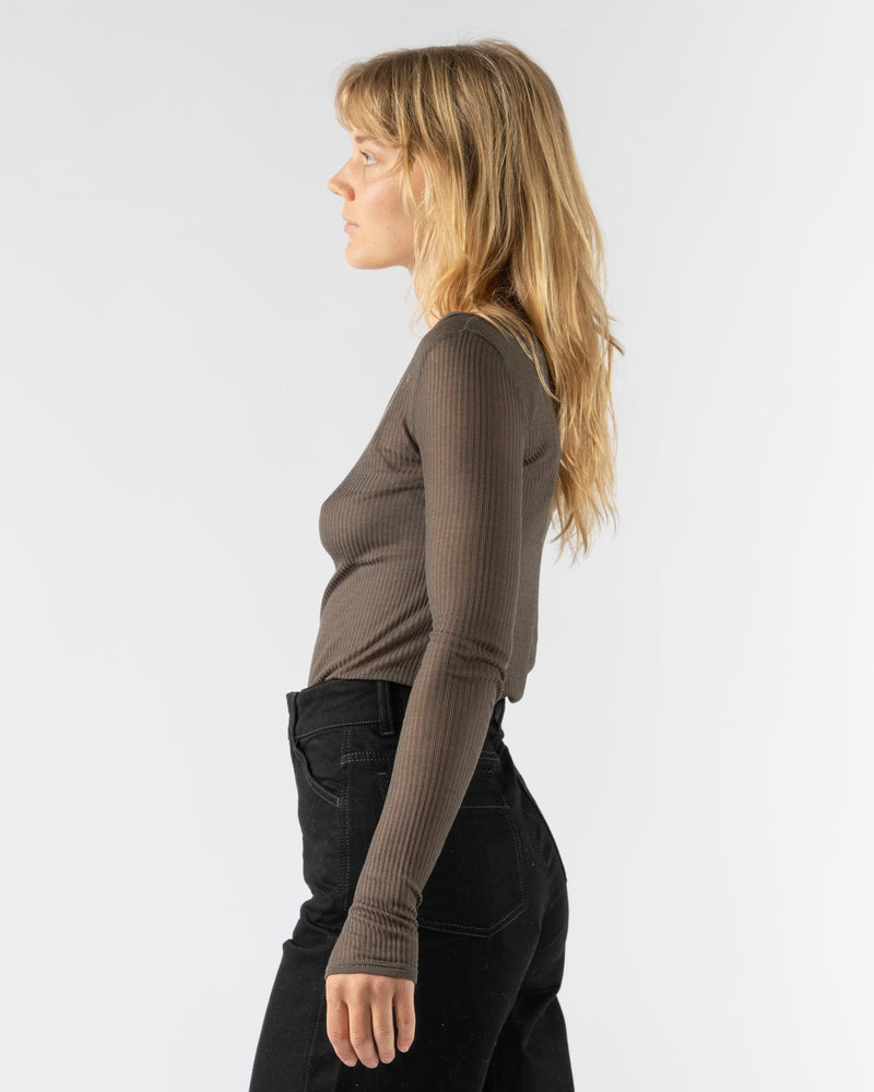 Lemaire Seamless Top in Dark Brown