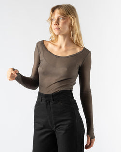 Lemaire Seamless Top in Dark Brown