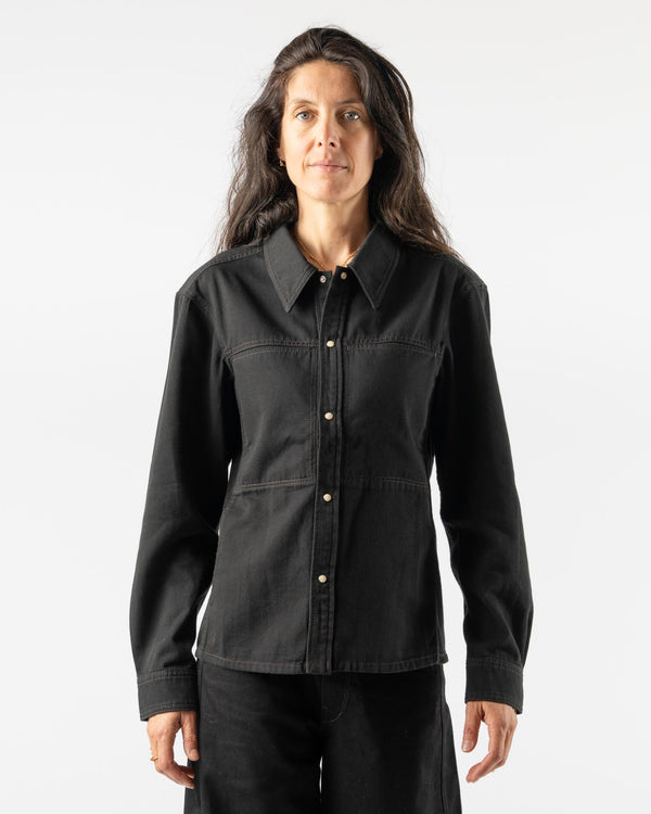 Lemaire-Fitted-Denim-Shirt-in-Black-Santa-Barbara-Boutique-Jake-and-Jones-Sustainable-Fashion