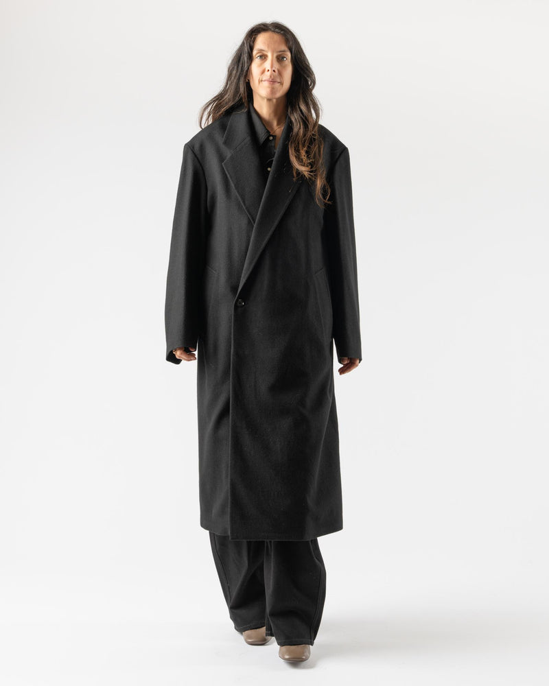 Lemaire-Maxi-DB-Coat-in-Black-Santa-Barbara-Boutique-Jake-and-Jones-Sustainable-Fashion