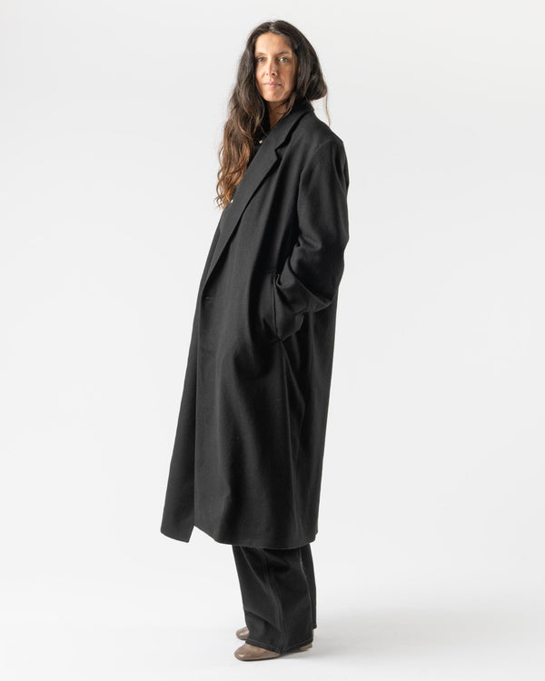 Lemaire-Maxi-DB-Coat-in-Black-Santa-Barbara-Boutique-Jake-and-Jones-Sustainable-Fashion