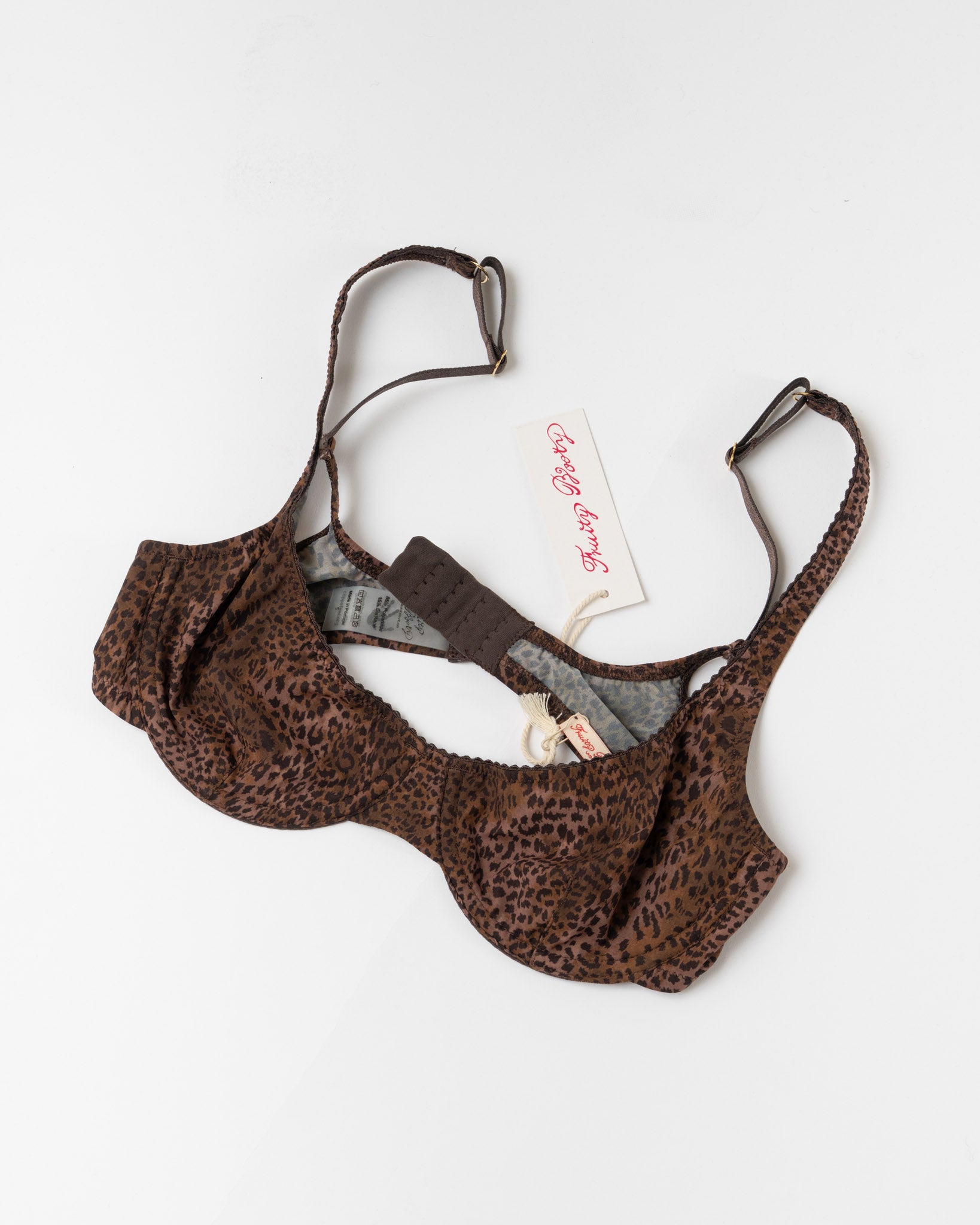 Fruity Booty Leopard Bra in Brown