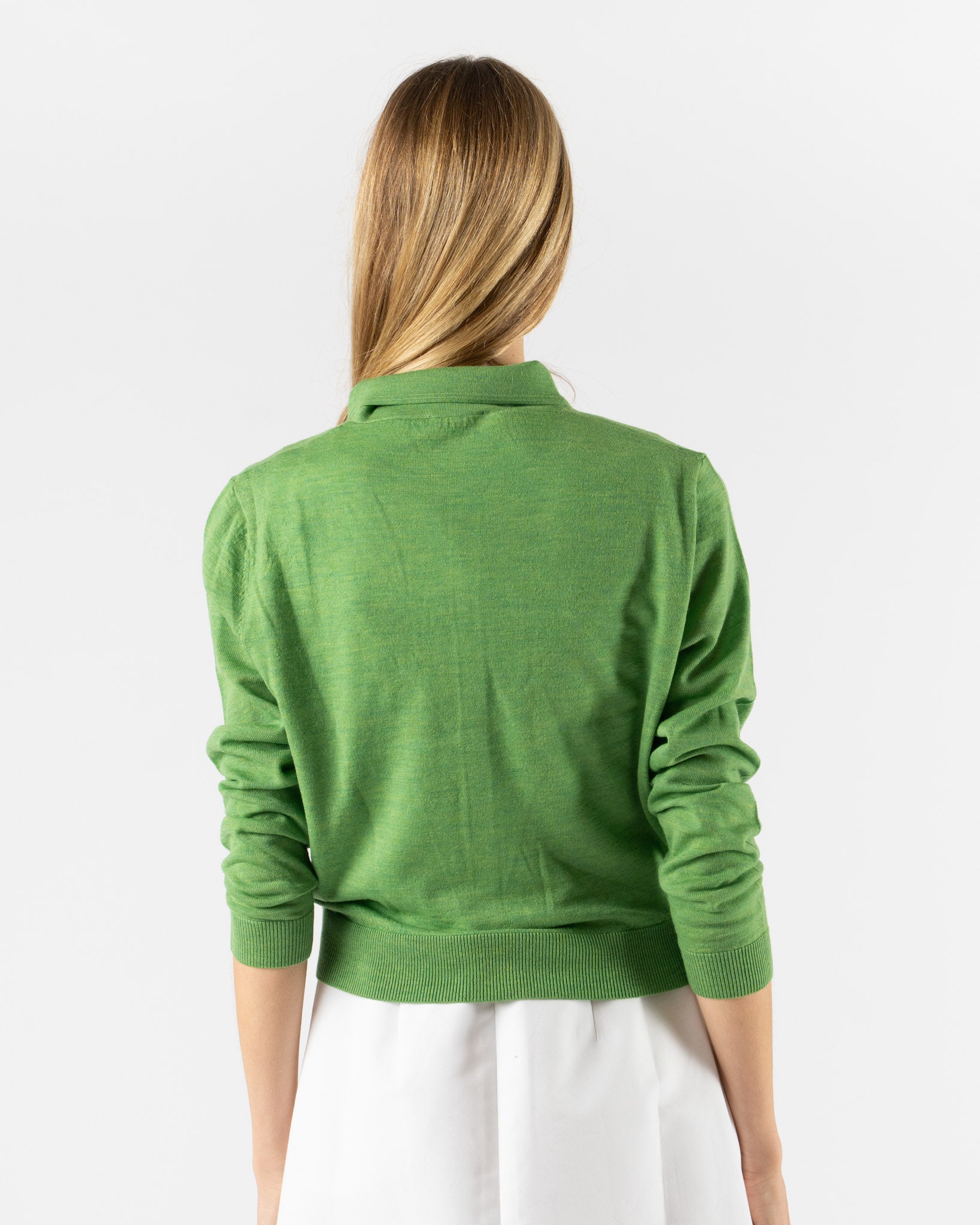 Sandy Liang Ley Cardigan in Heather Green