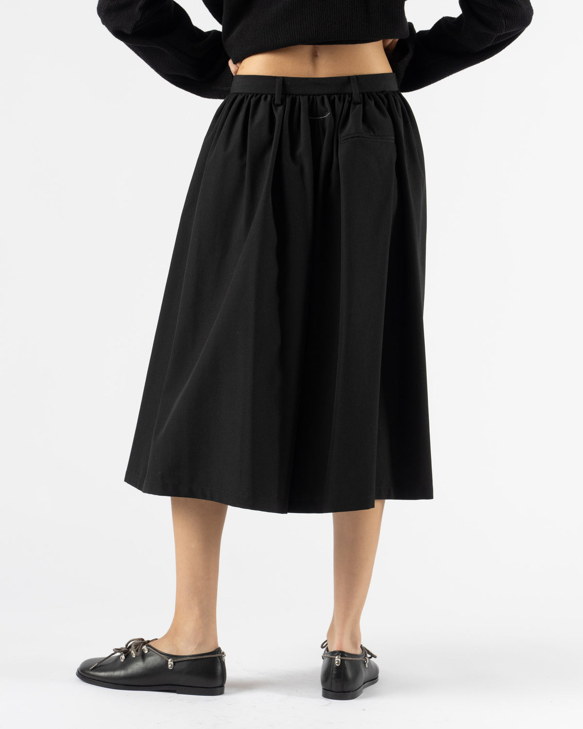 MM6 Maison Margiela Light Wool Blend Shorts in Black