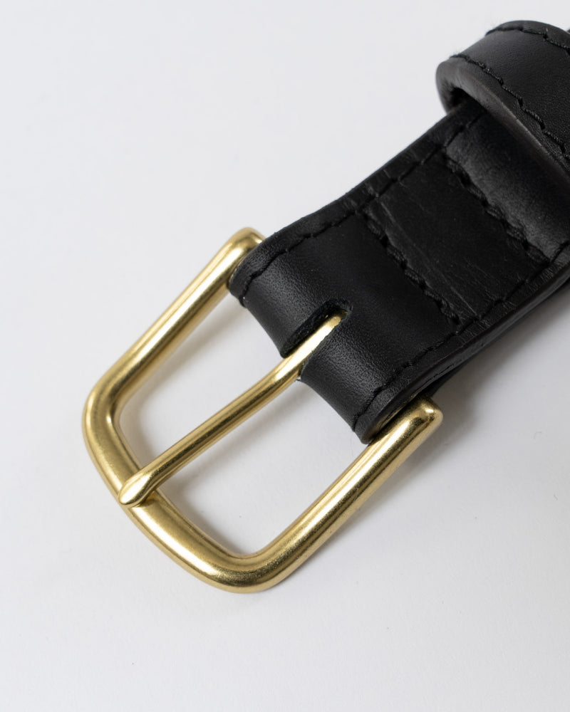 LINDQUIST Braided Belt in Black Vachetta