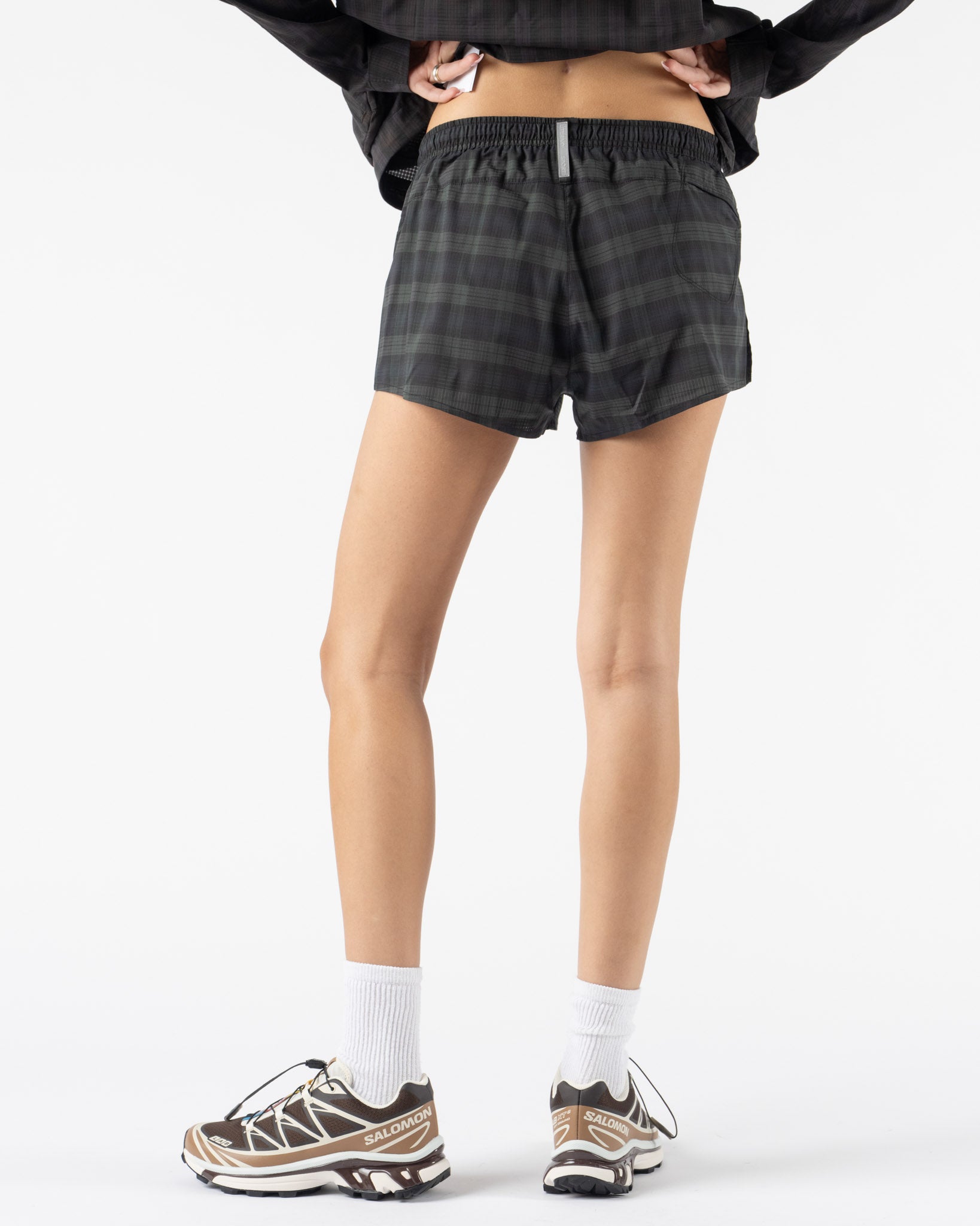 Literary Sport Dori Split Short in Tartan