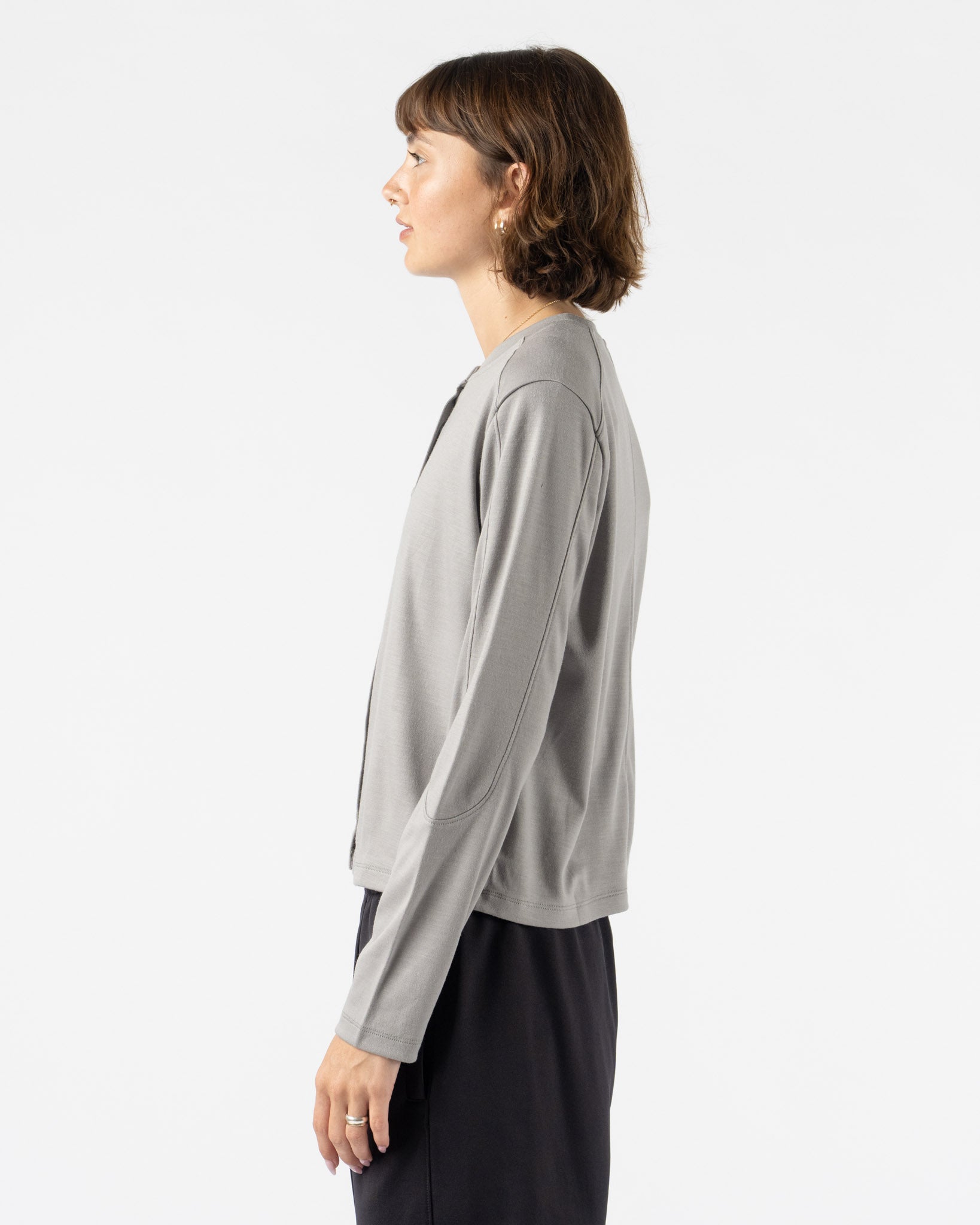 Literary Sport Fanny Coolmax Cardigan in Steel