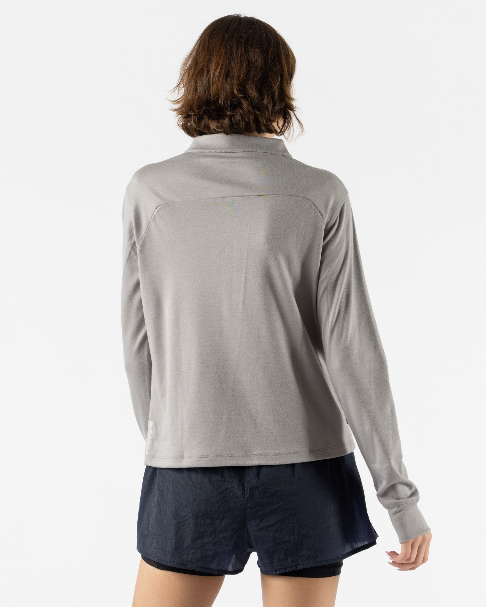 Literary Sport Jorie Quarter Zip in Merino Steel