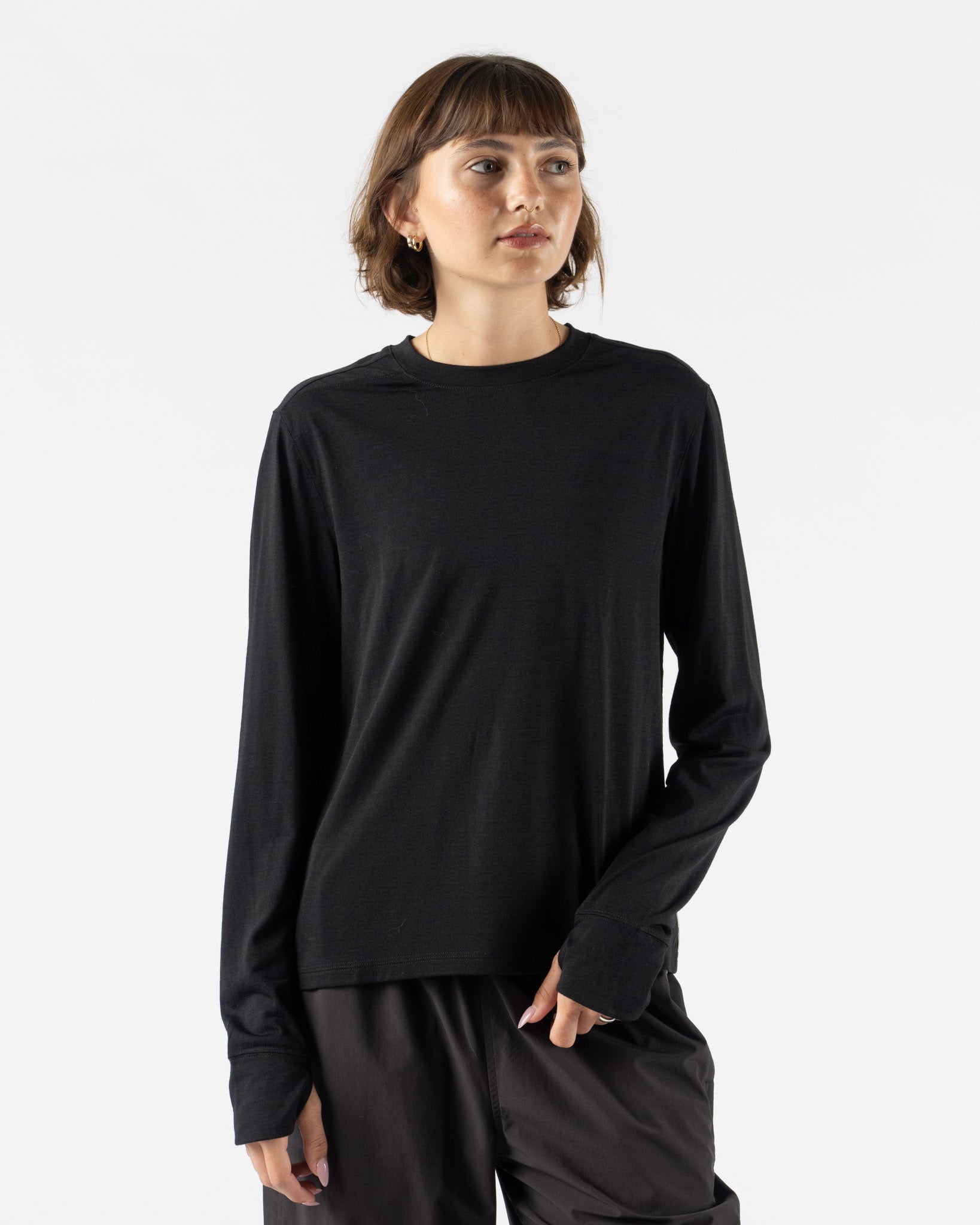 Literary Sport Joy Longsleeve T-Shirt in Washed Black