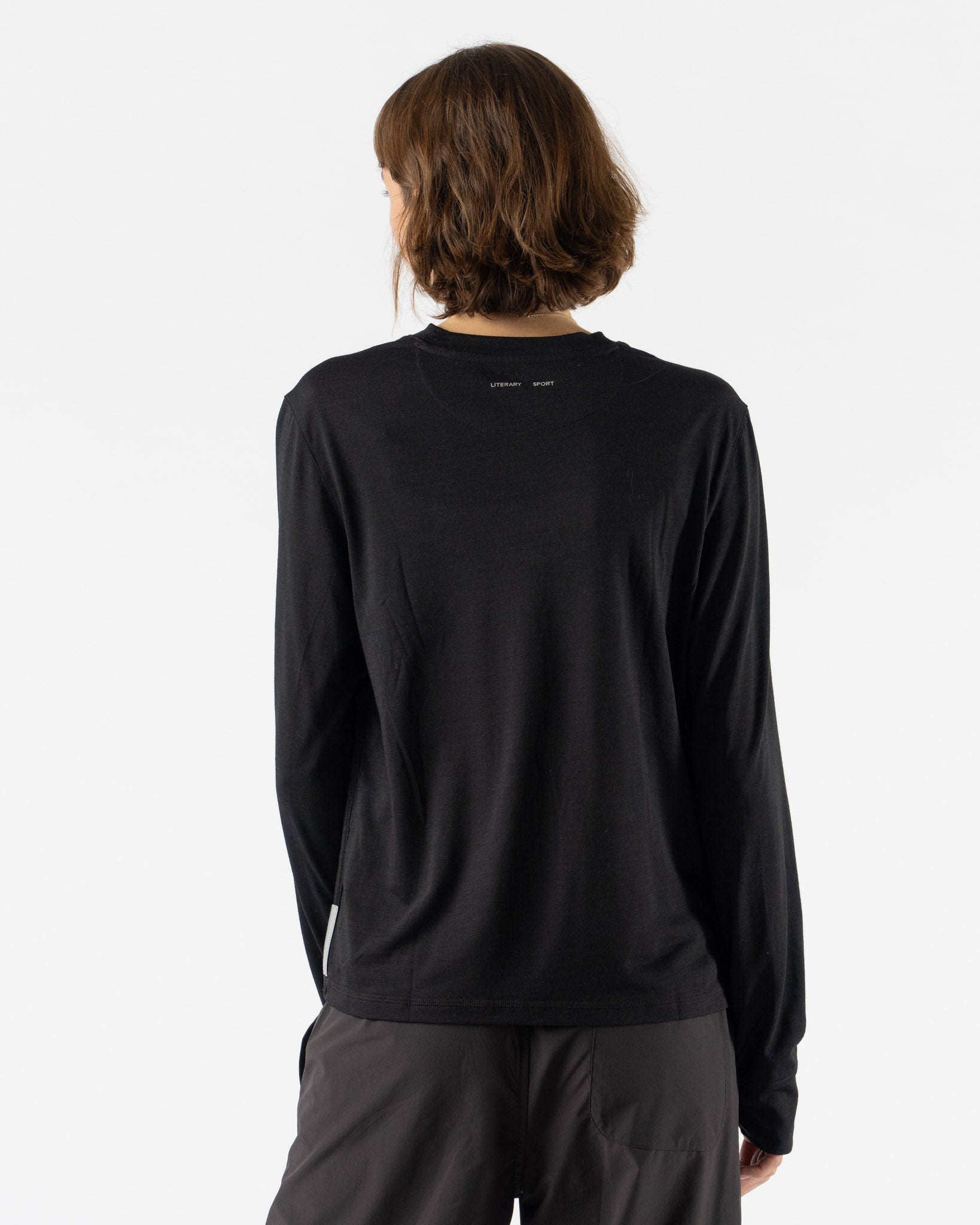 Literary Sport Joy Longsleeve T-Shirt in Washed Black