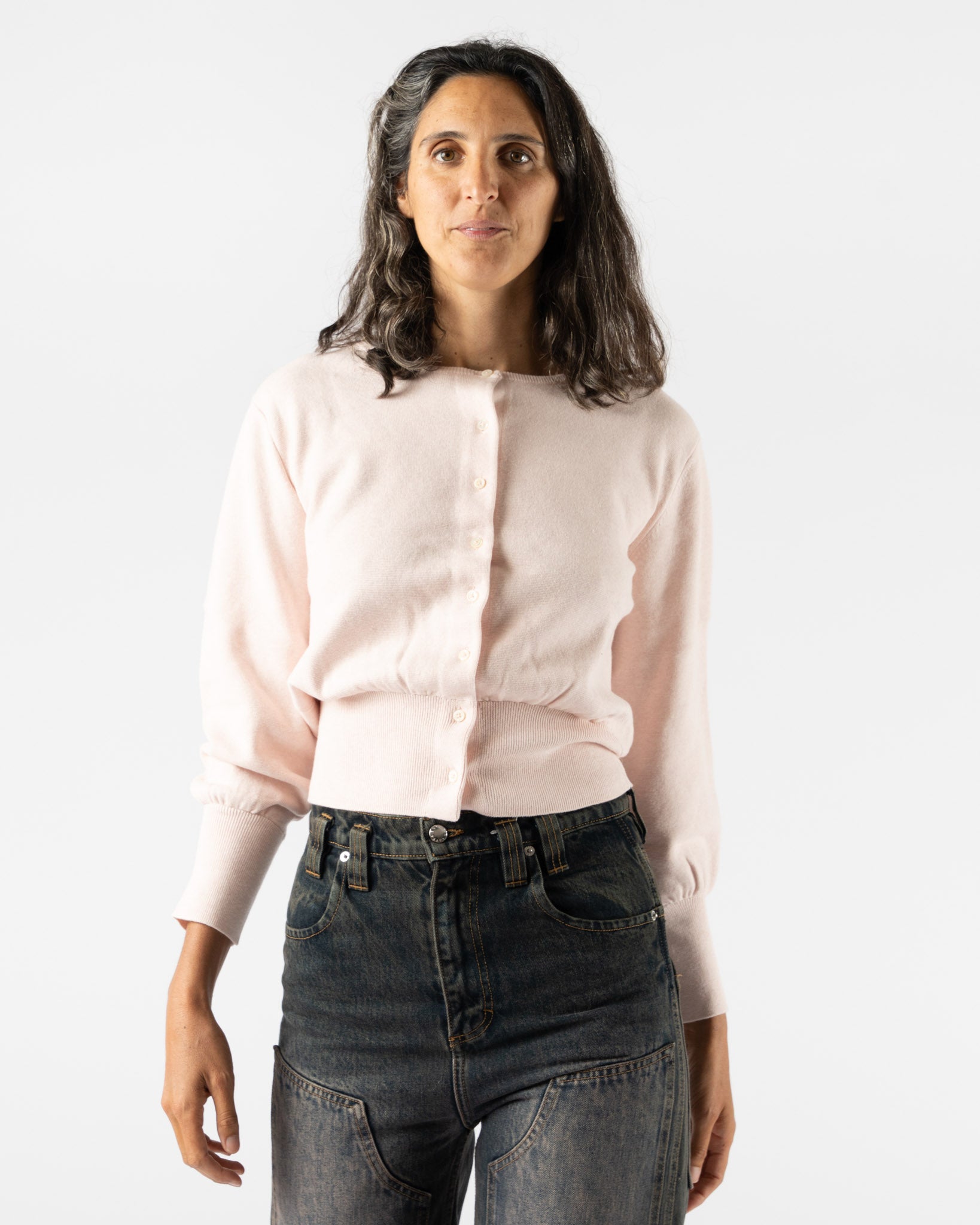 Alex Mill Louisa Cardigan in Whisper Pink