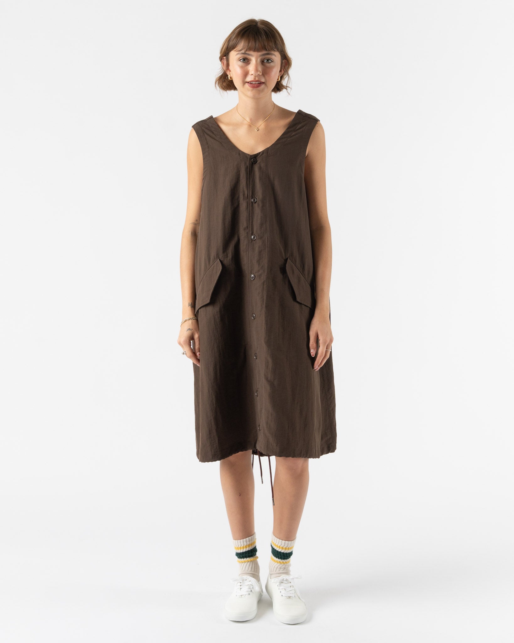 tActi M51 Dress in Brown Taslan