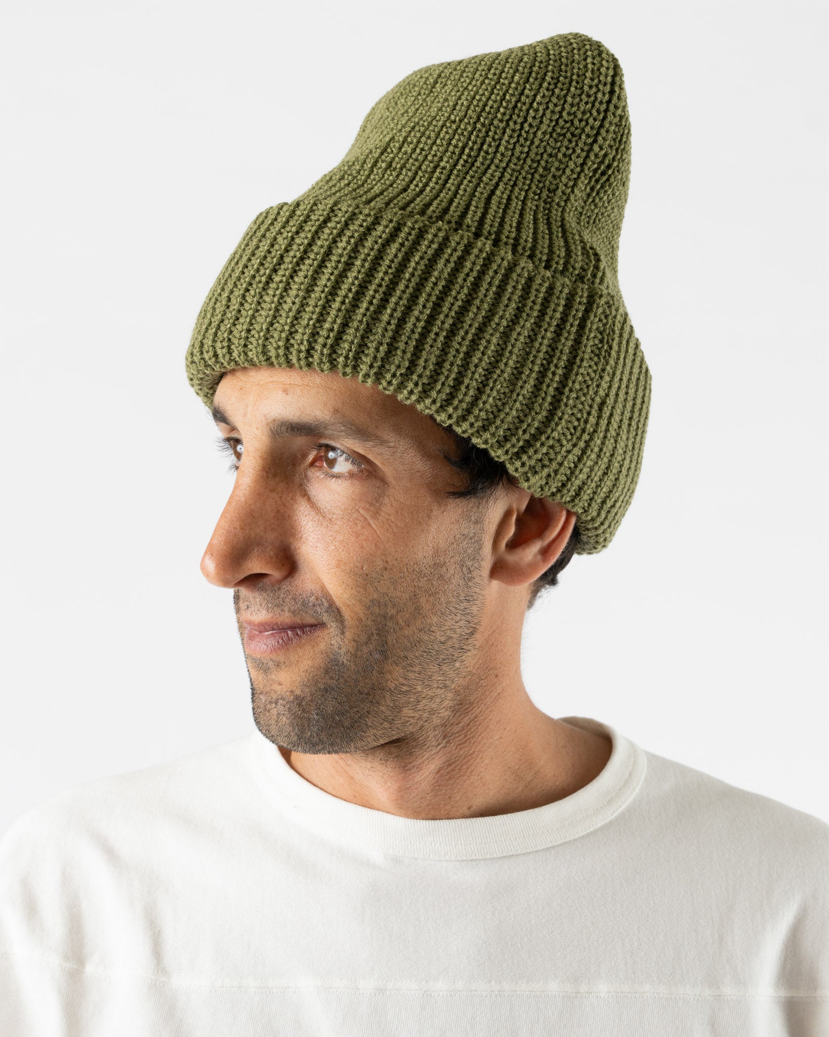 ROTOTO 5075 Cozy Chunkie Beanie in Light Olive