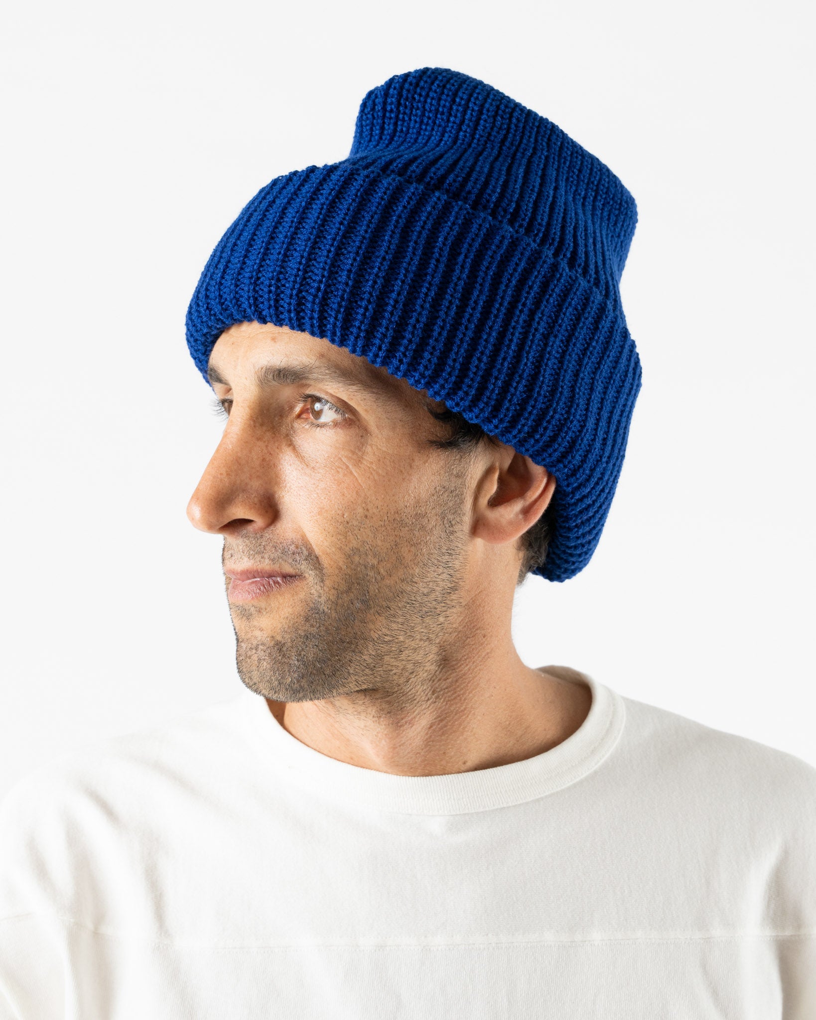 ROTOTO 5075 Cozy Chunkie Beanie in Blue