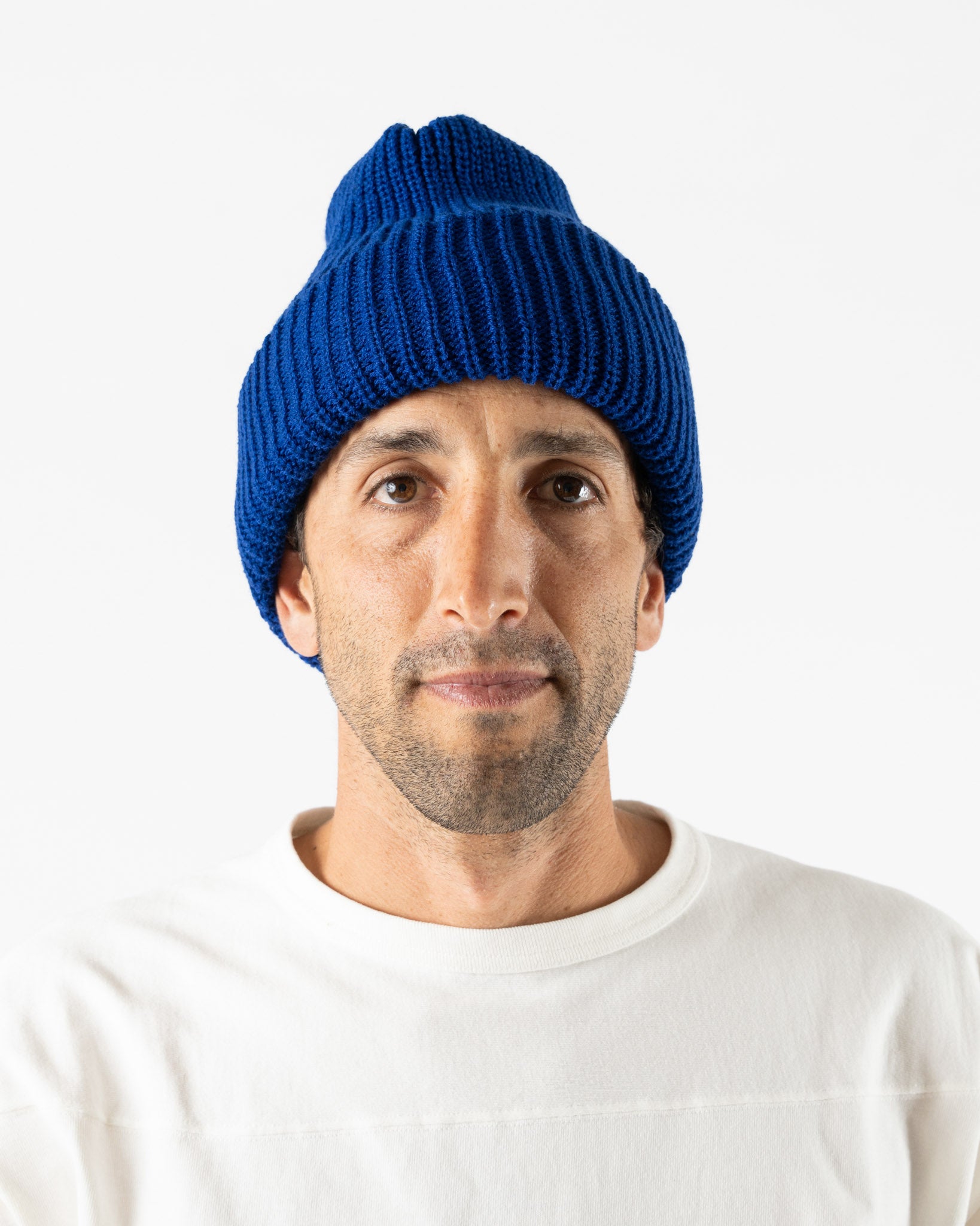 ROTOTO 5075 Cozy Chunkie Beanie in Blue