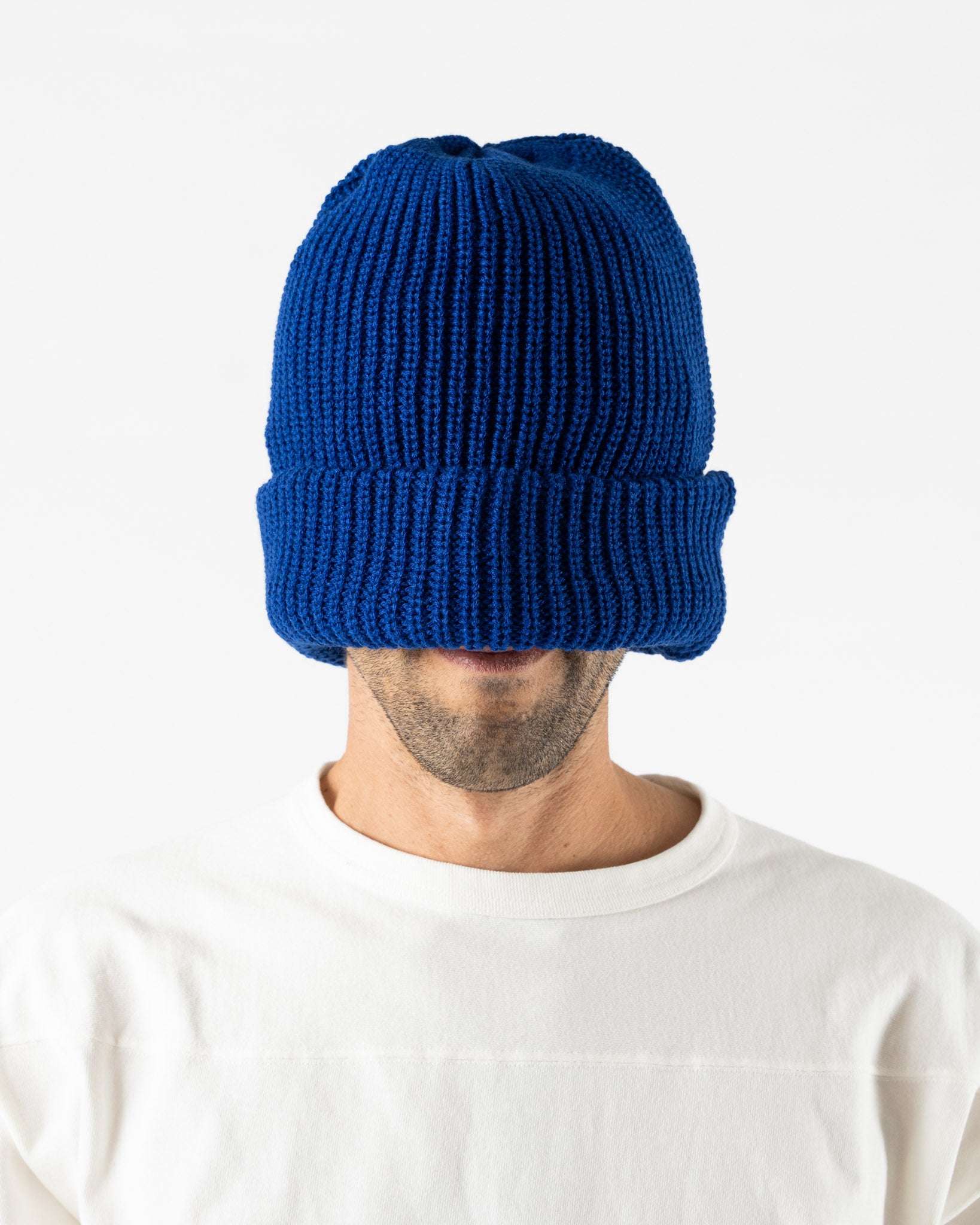 ROTOTO 5075 Cozy Chunkie Beanie in Blue
