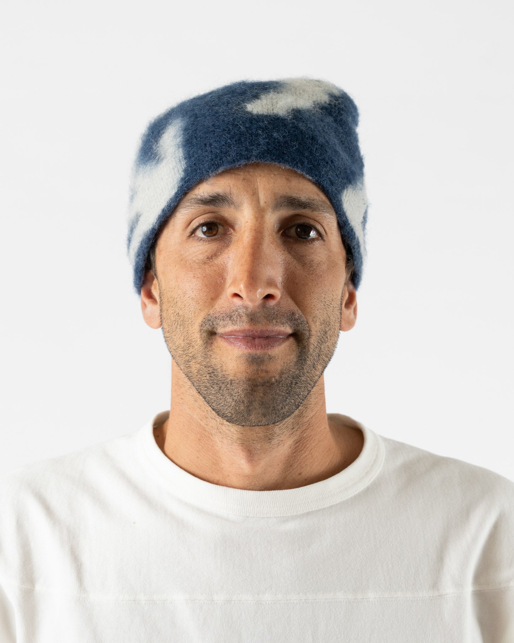 Gramicci Mohair Burly Runningman Beanie in Midnight Curated at