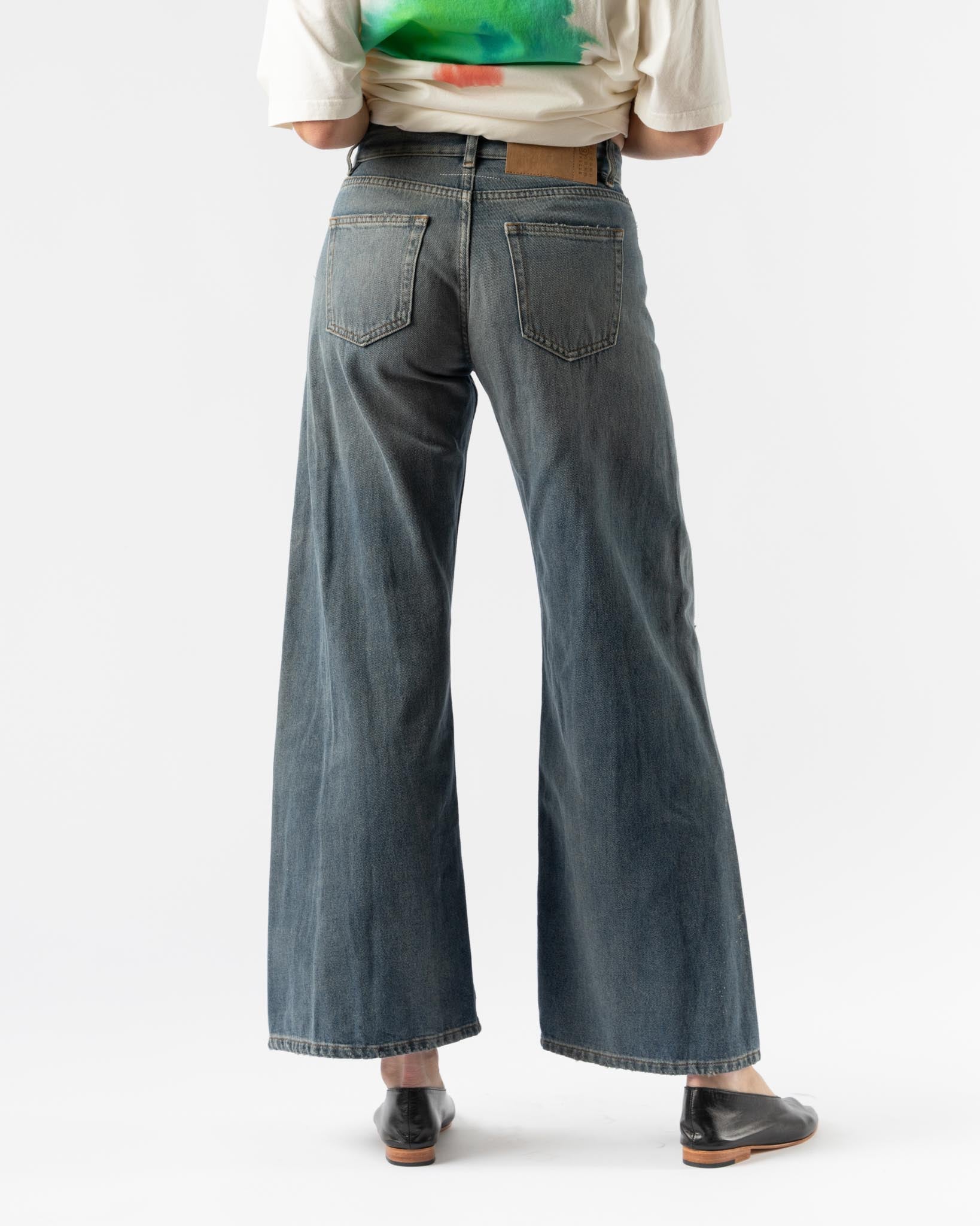 ★MM6 Maison Margiela★SB6WD0013P4344T8013 MM6 Maison Margiela Pants 5 Pockets in Grey Blue Denim