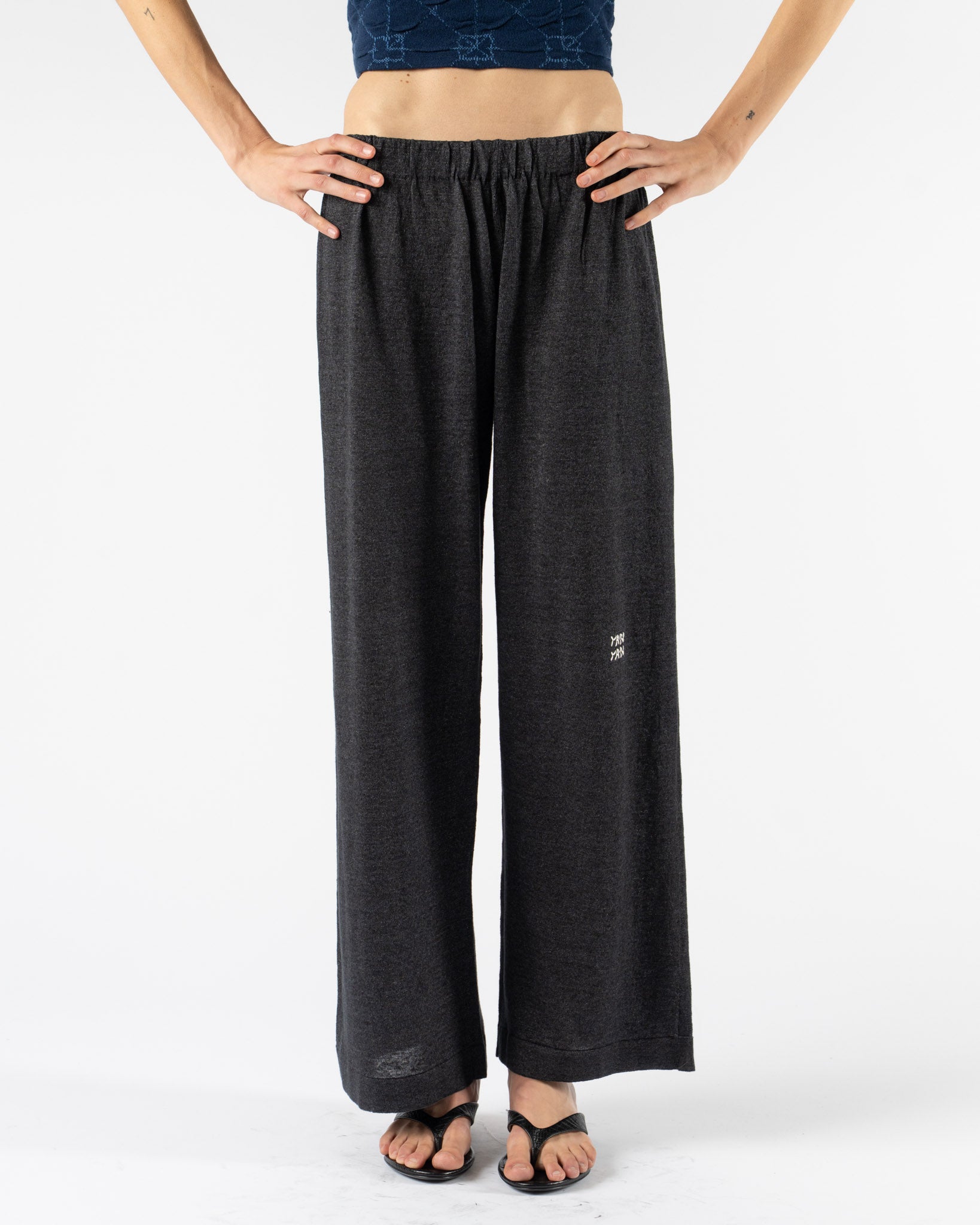 YanYan Mabo Logo Pant in Washed Black