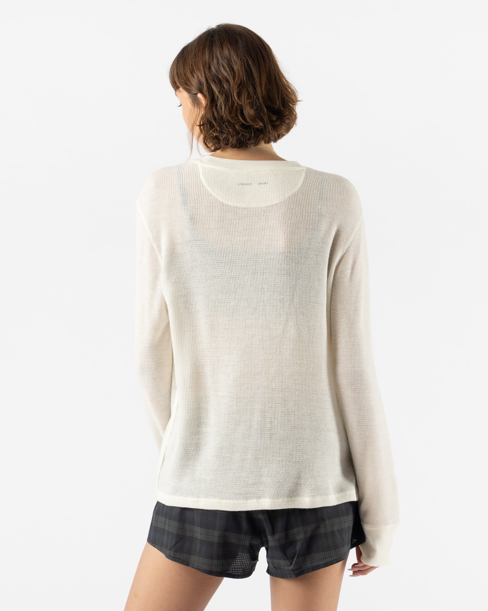 Literary Sport Marcel Longsleeve Waffle Shirt in Bone