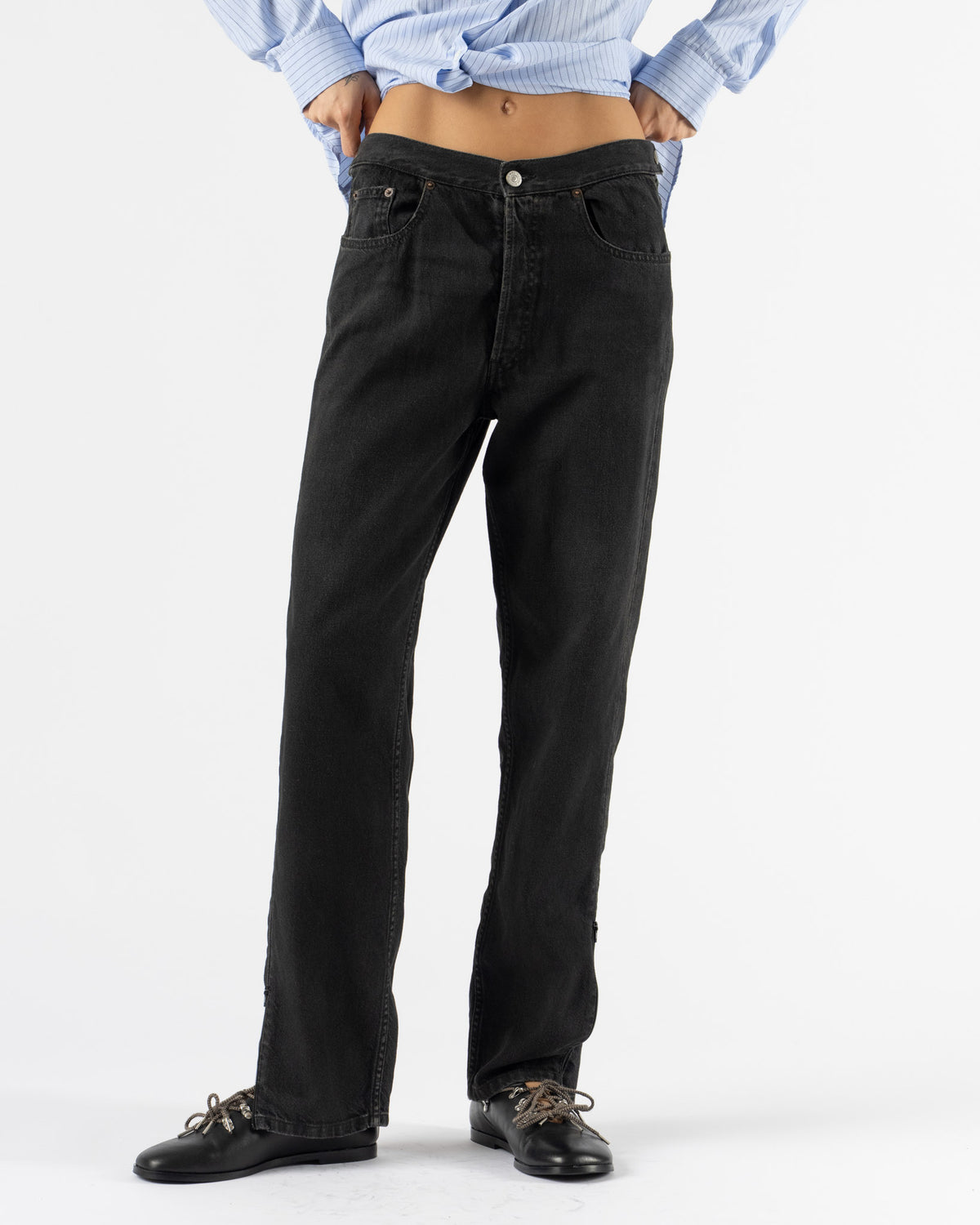 MM6 Maison Margiela Pants 5 Pockets in Black Denim 11oz
