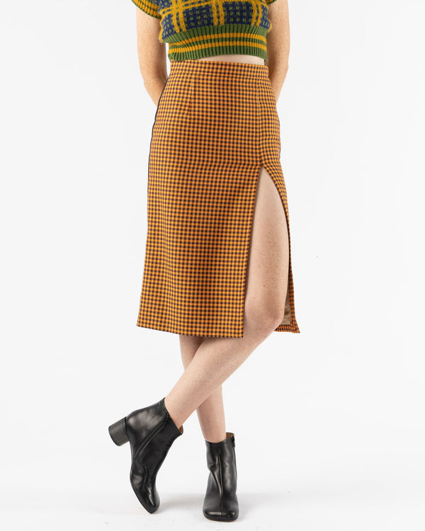 Marni Check Pattern High-waist Skirt