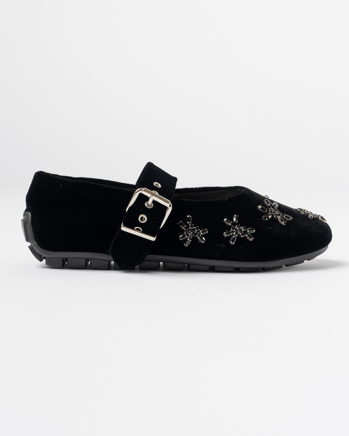 Simone Rocha Mary Jane Ballerina Grip with Turbo Embroidery Black/Jet